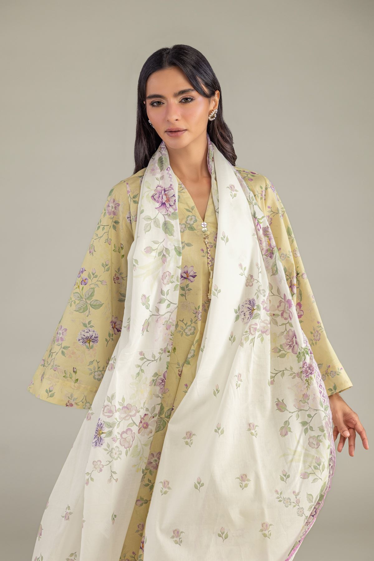 Printed Lawn Printed Lawn Dupatta - A22-26-214FH1-VG