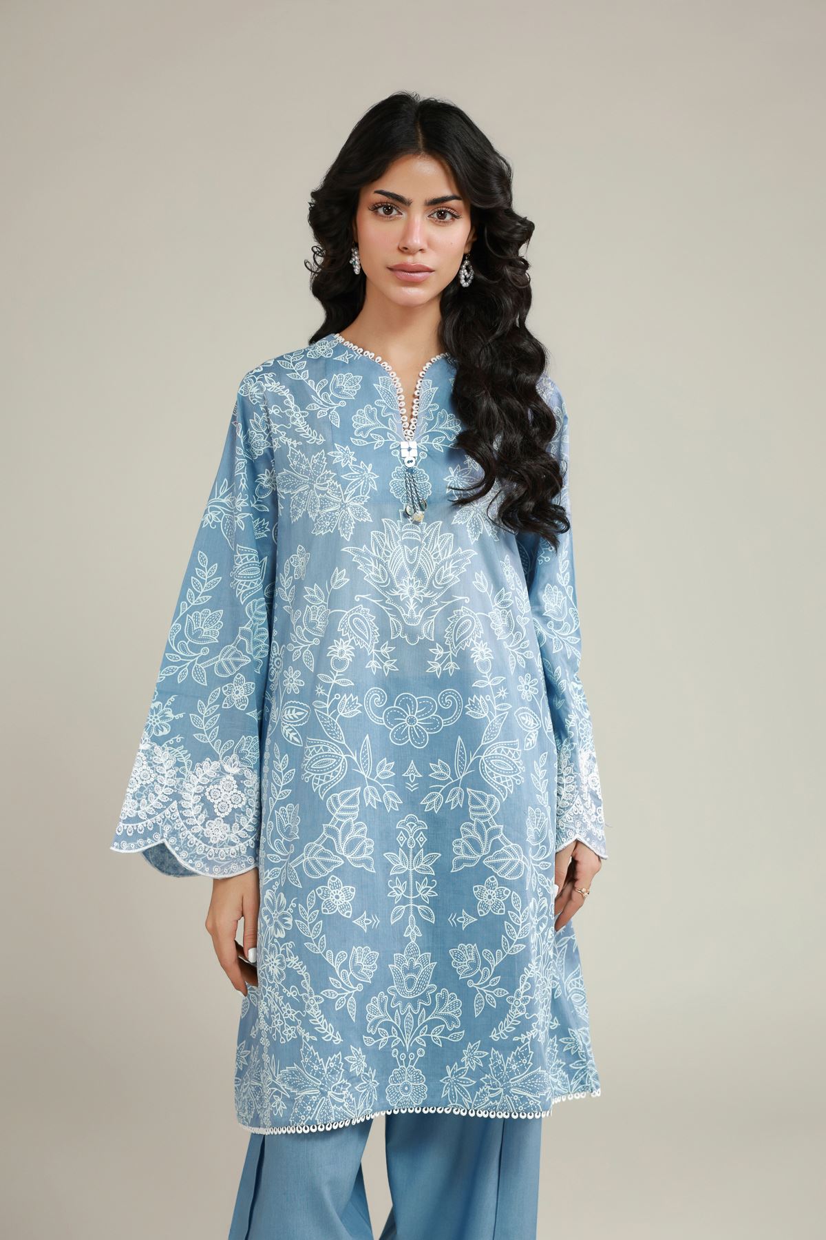 Printed Lawn Floral Printed Co-ords - 1-26-145-A-C-VG