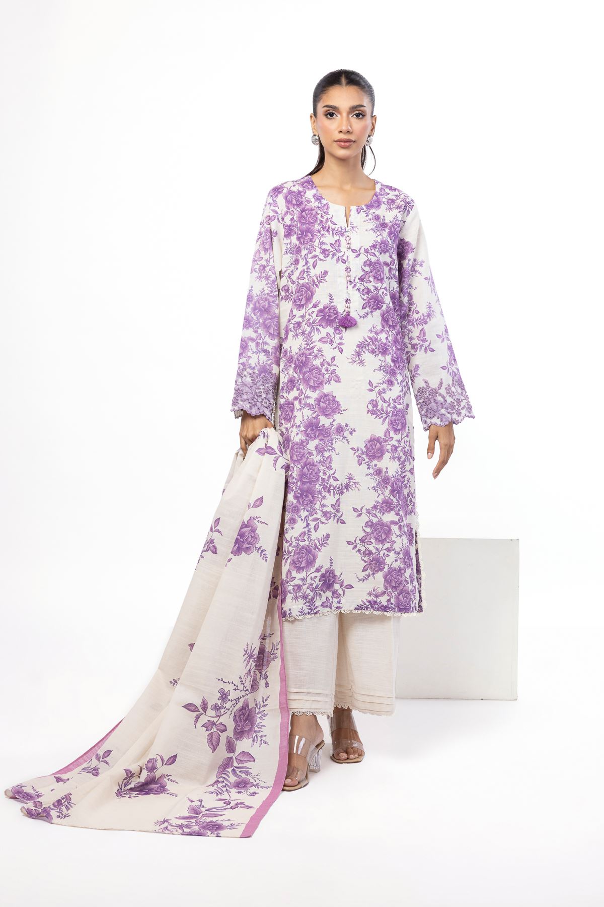 Embroidered Khaddar Tailored 3 Piece - KW30AST-VG