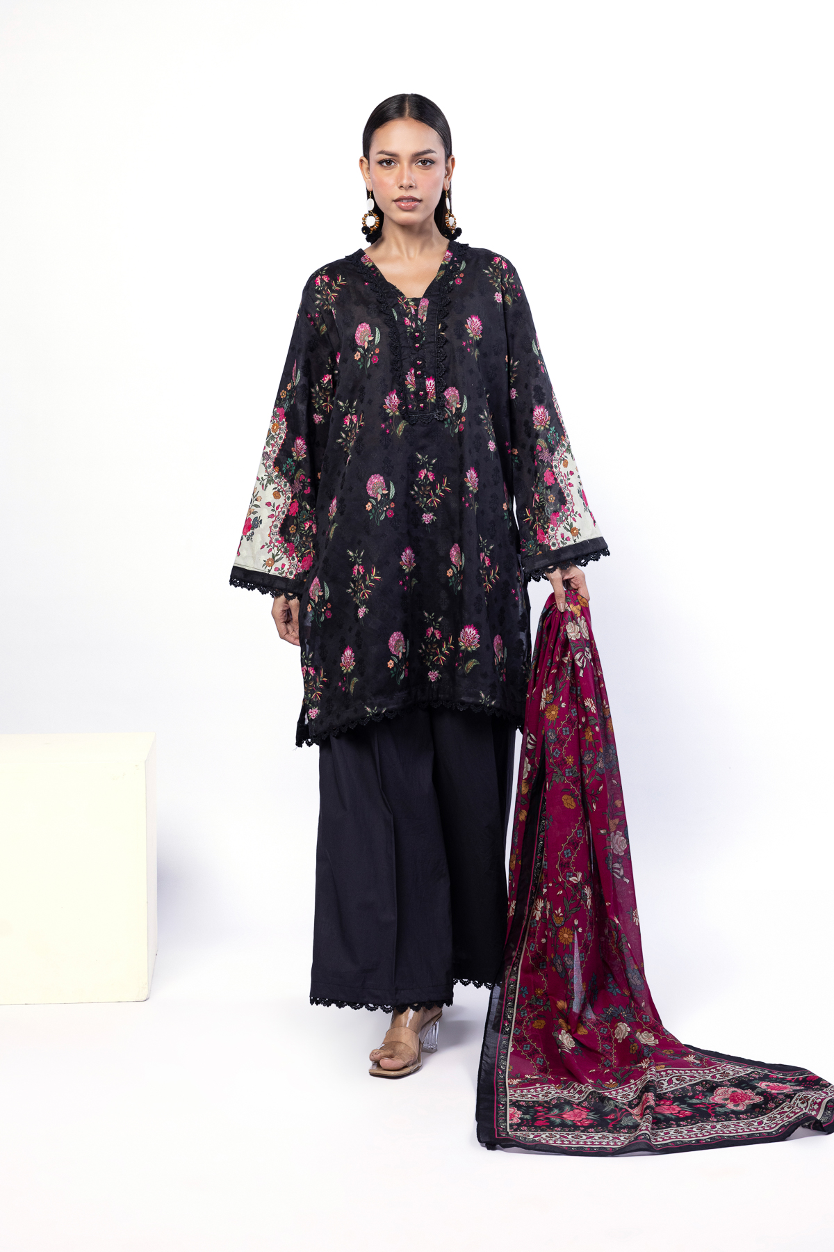 Printed Broshia Fabrics 3 Piece - A22-26-102FG1-VG