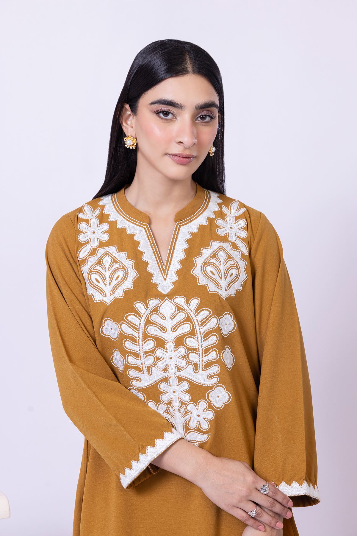 Embroidered Georgette Kurta - 25-09-12E2-08TA-VG