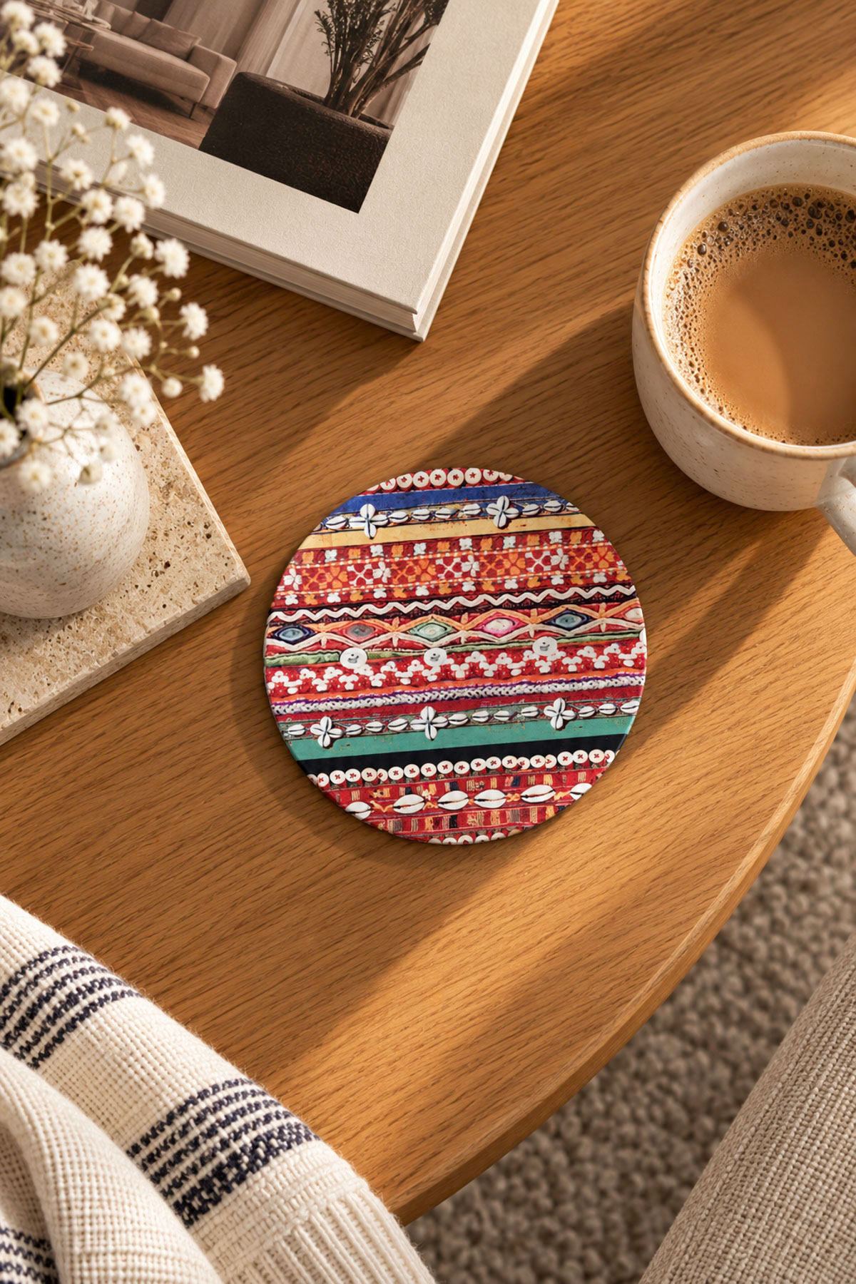 Printed Ceramic 4in Coaster - 2-26-308-A-G1-VG