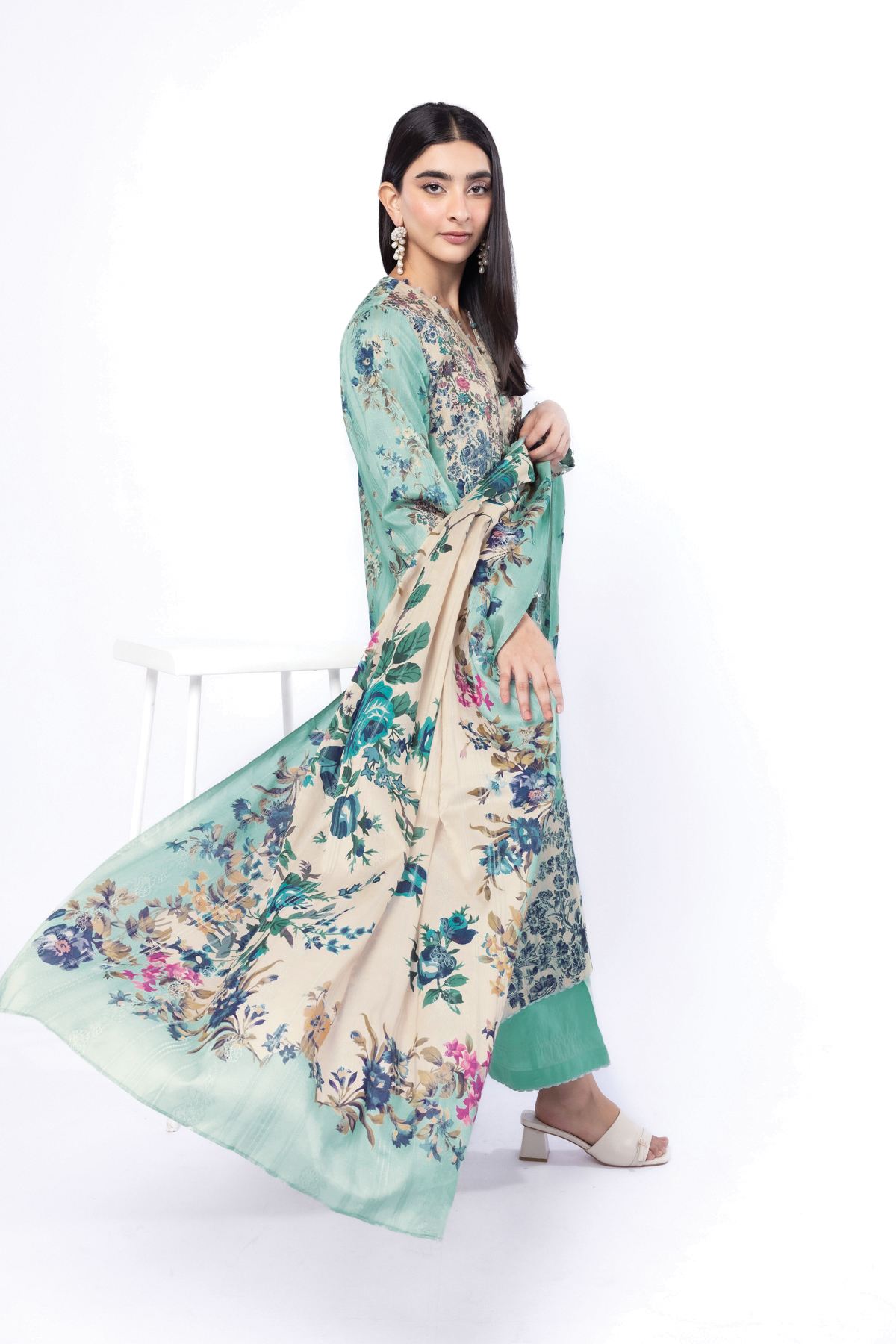 Printed Jacquard Fabrics 3 Piece - CA37B-VG