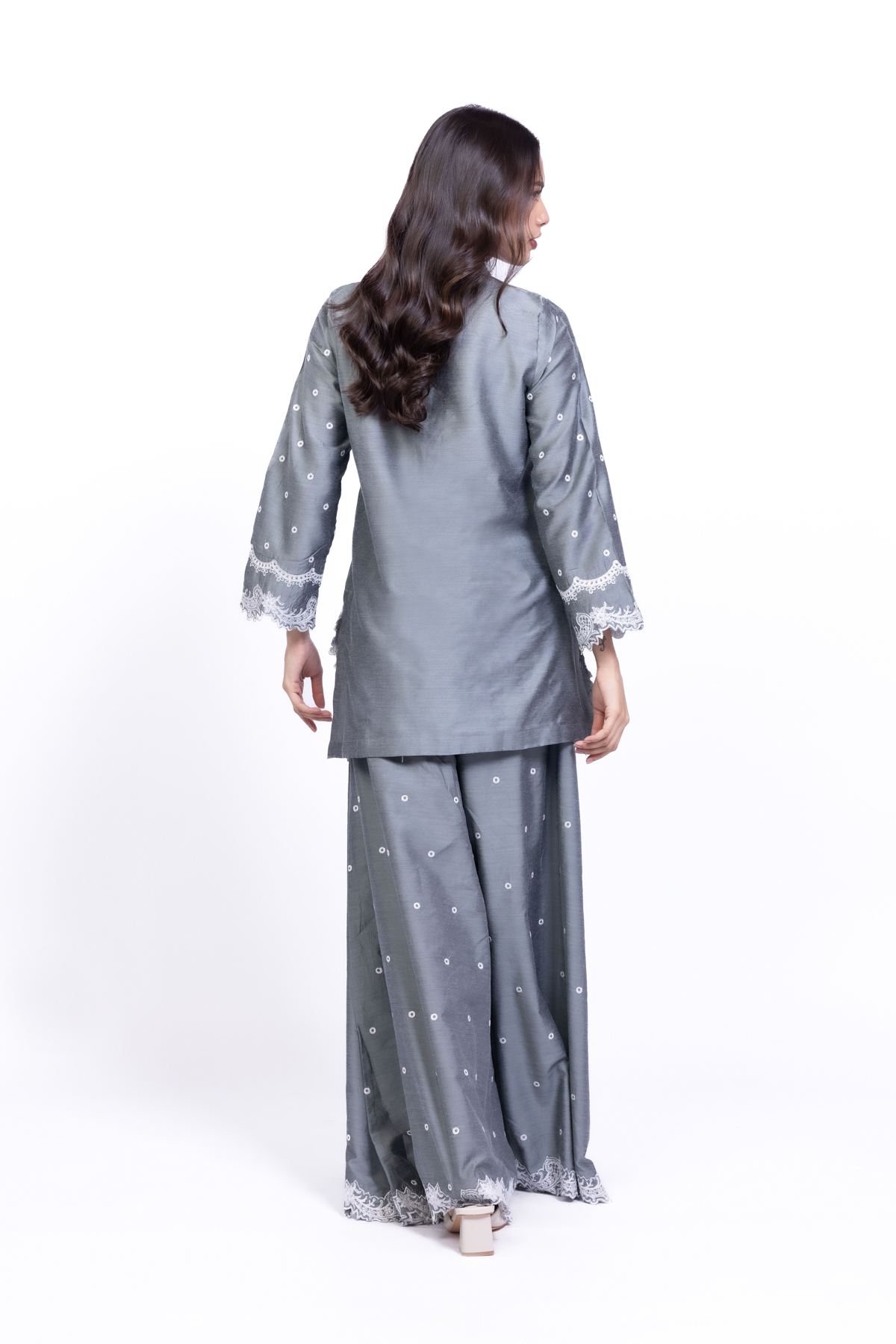 Embroidered Raw Silk Kurta - 25-10-12E6-04TA-VG