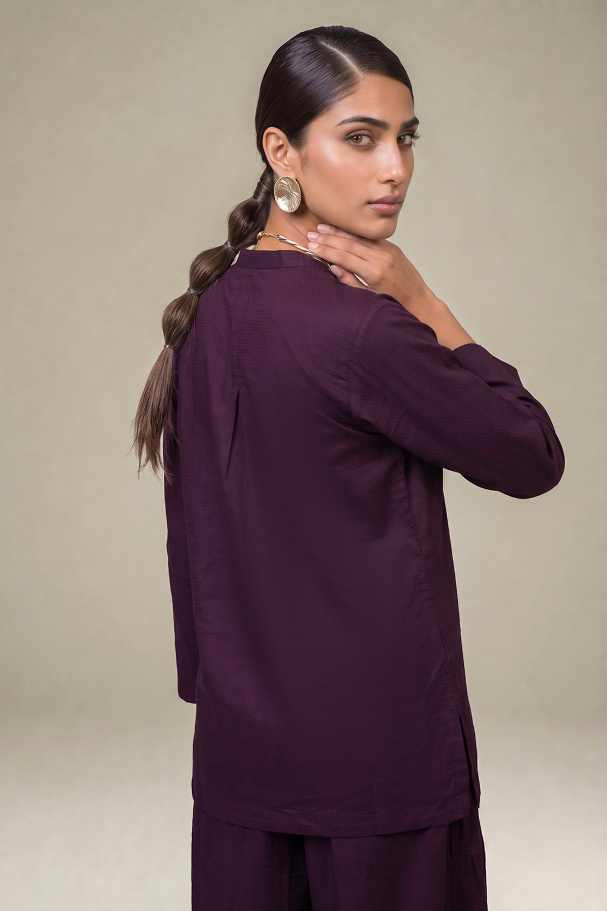 Dyed Cotton Dobby Tailored 2-Piece Set - 2-26-308-A-G1-VG