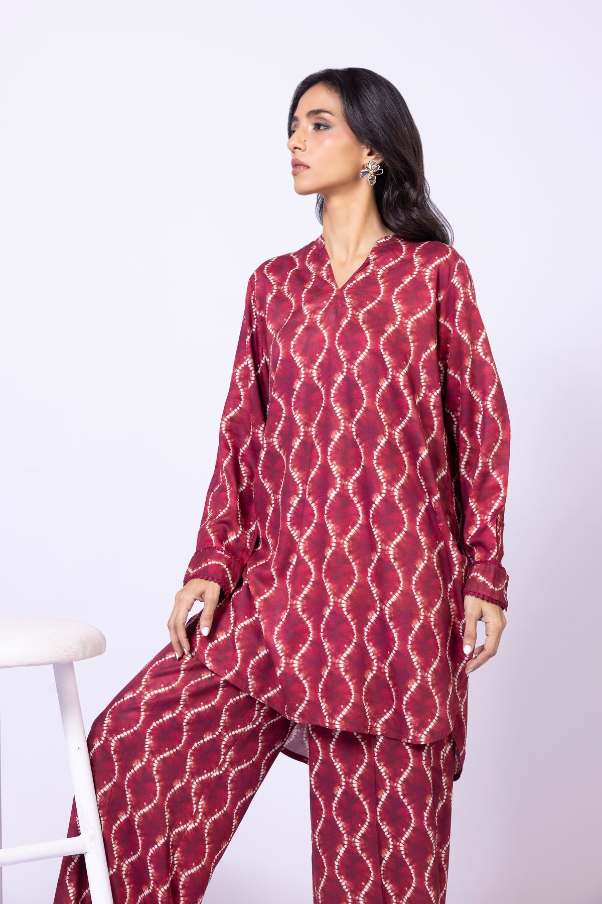 Printed Marina Kurta - 25-09-10E5-08TB-VG