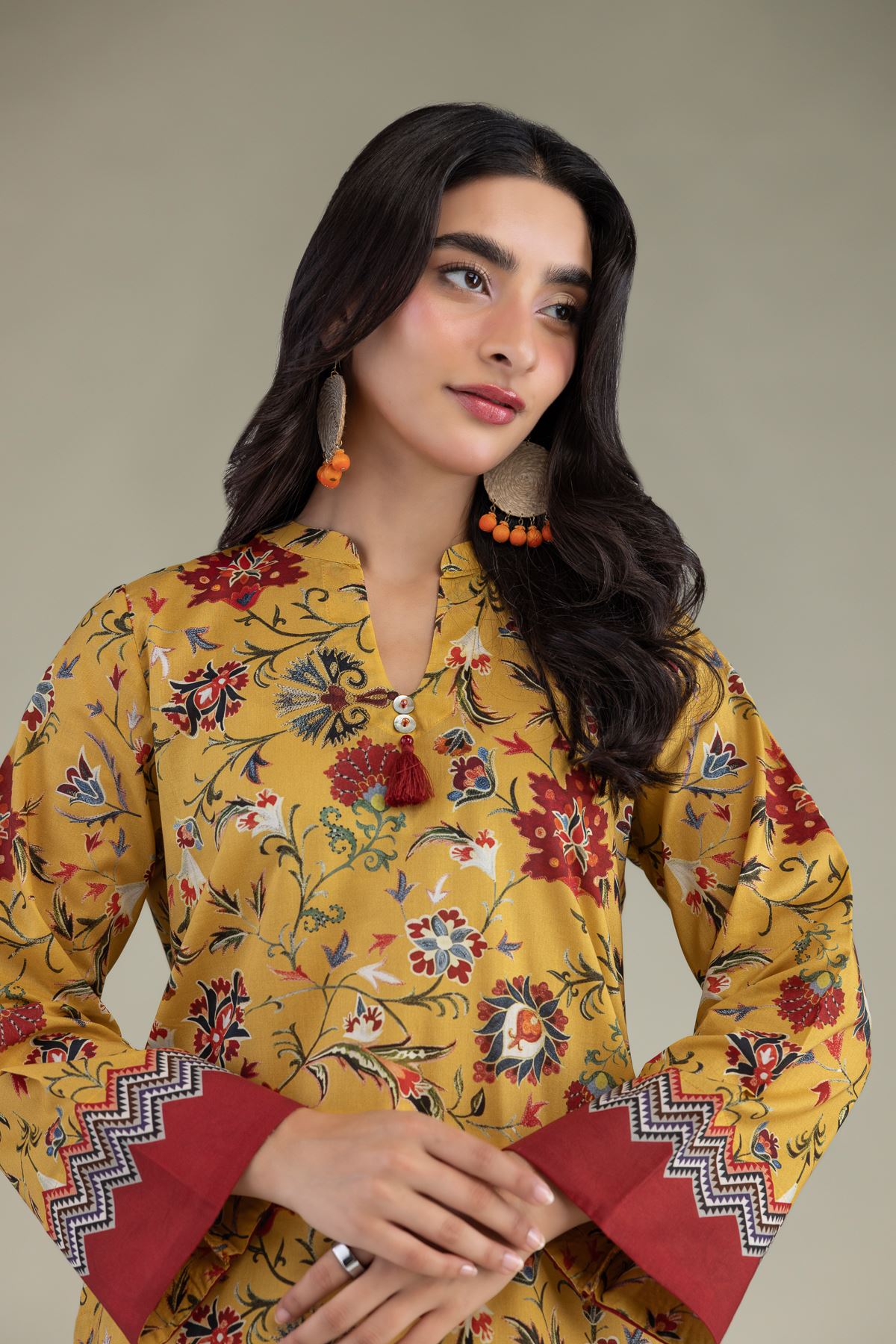 Printed Cambric Short Cambric Kurta - 1-26-250-B-H1-VG