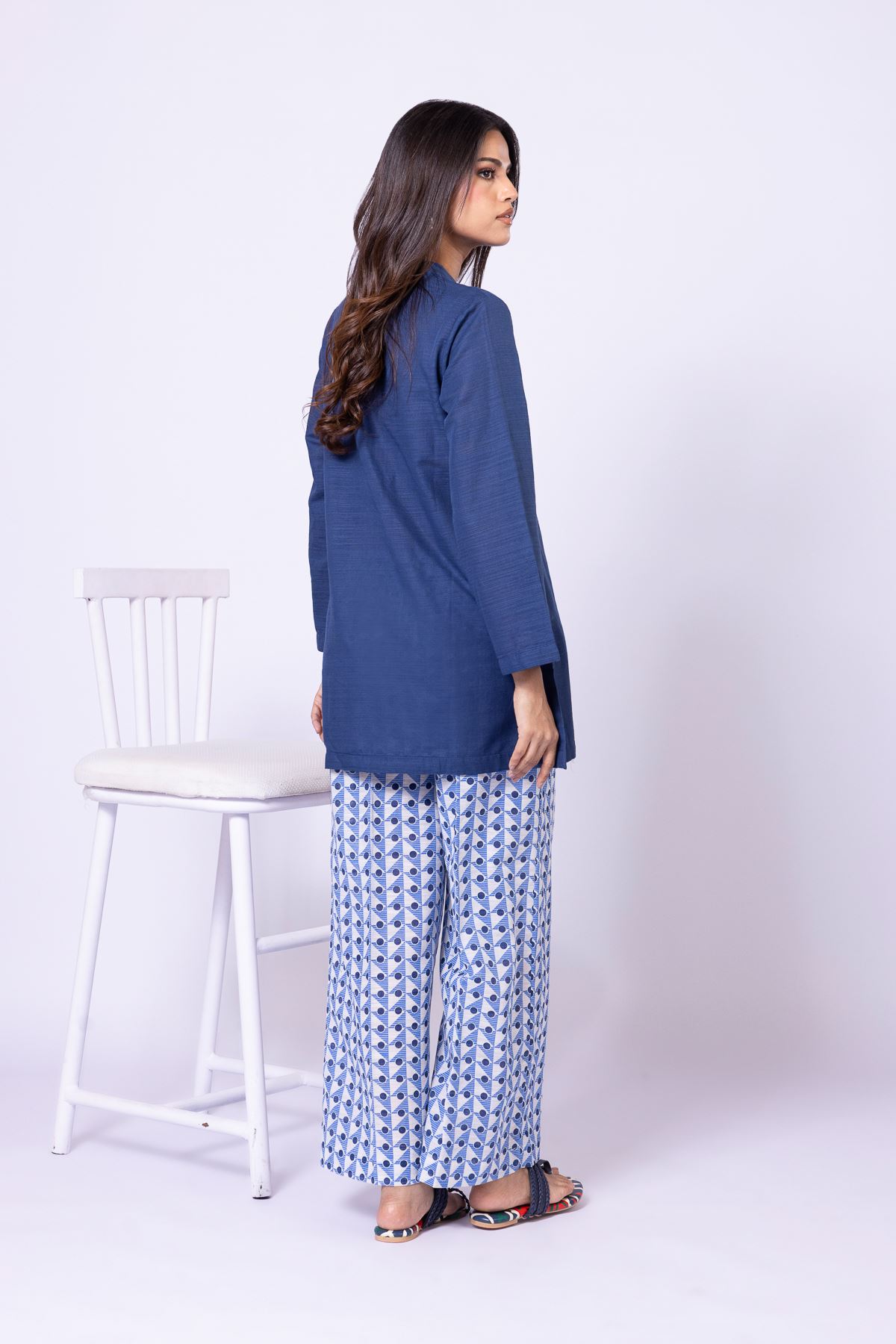 Dyed Textured Cotton Kurta - 25-09-11E3-07TA-VG