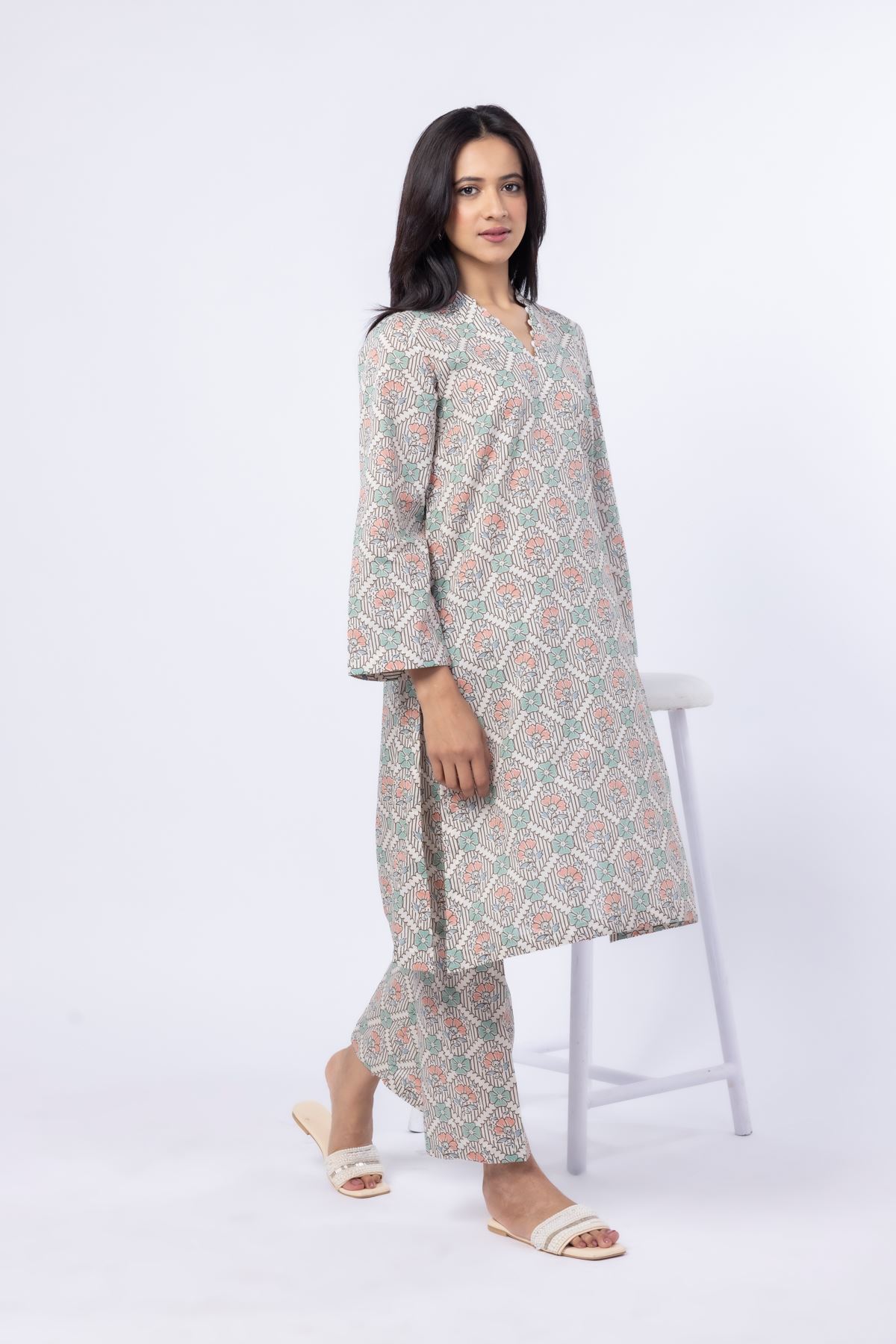 Printed Cambric Pants - 25-04EX14-05BA-VG