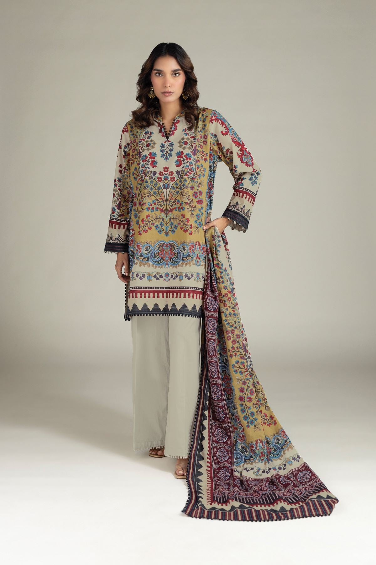 Printed Messuri Fabrics 3 Piece - A22-26-116FD2-VG