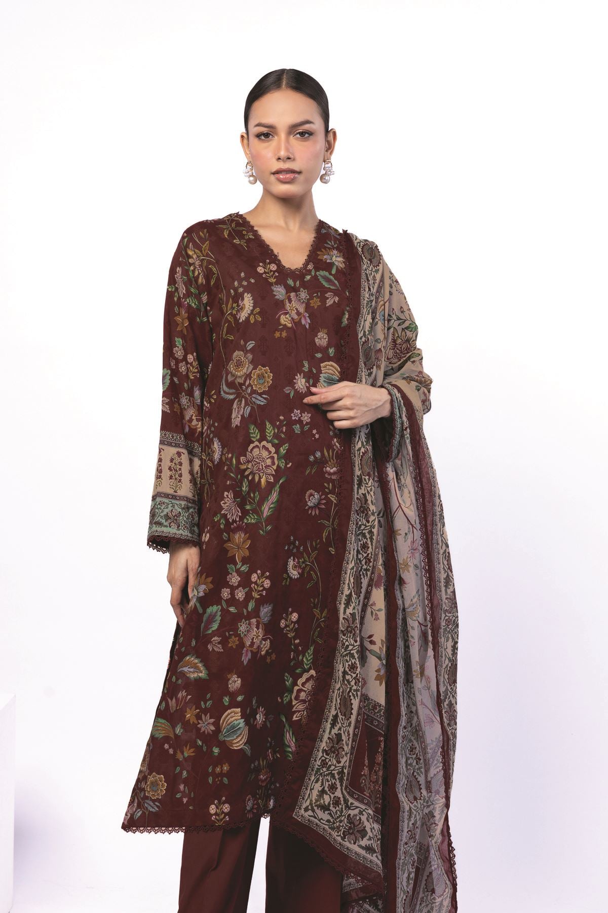Printed Broshia Tailored 3 Piece - T-A22-26-109FA1-VG