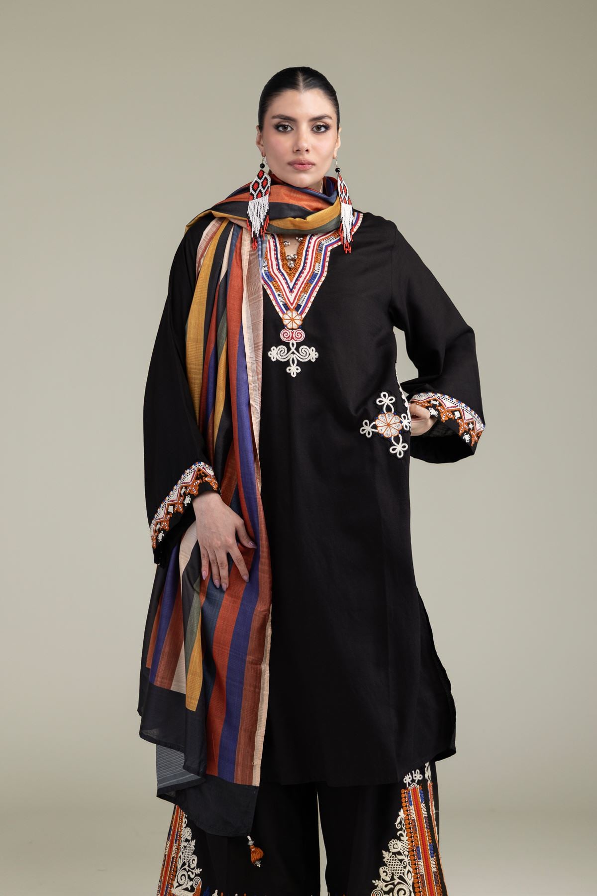 Black Longline Kurta