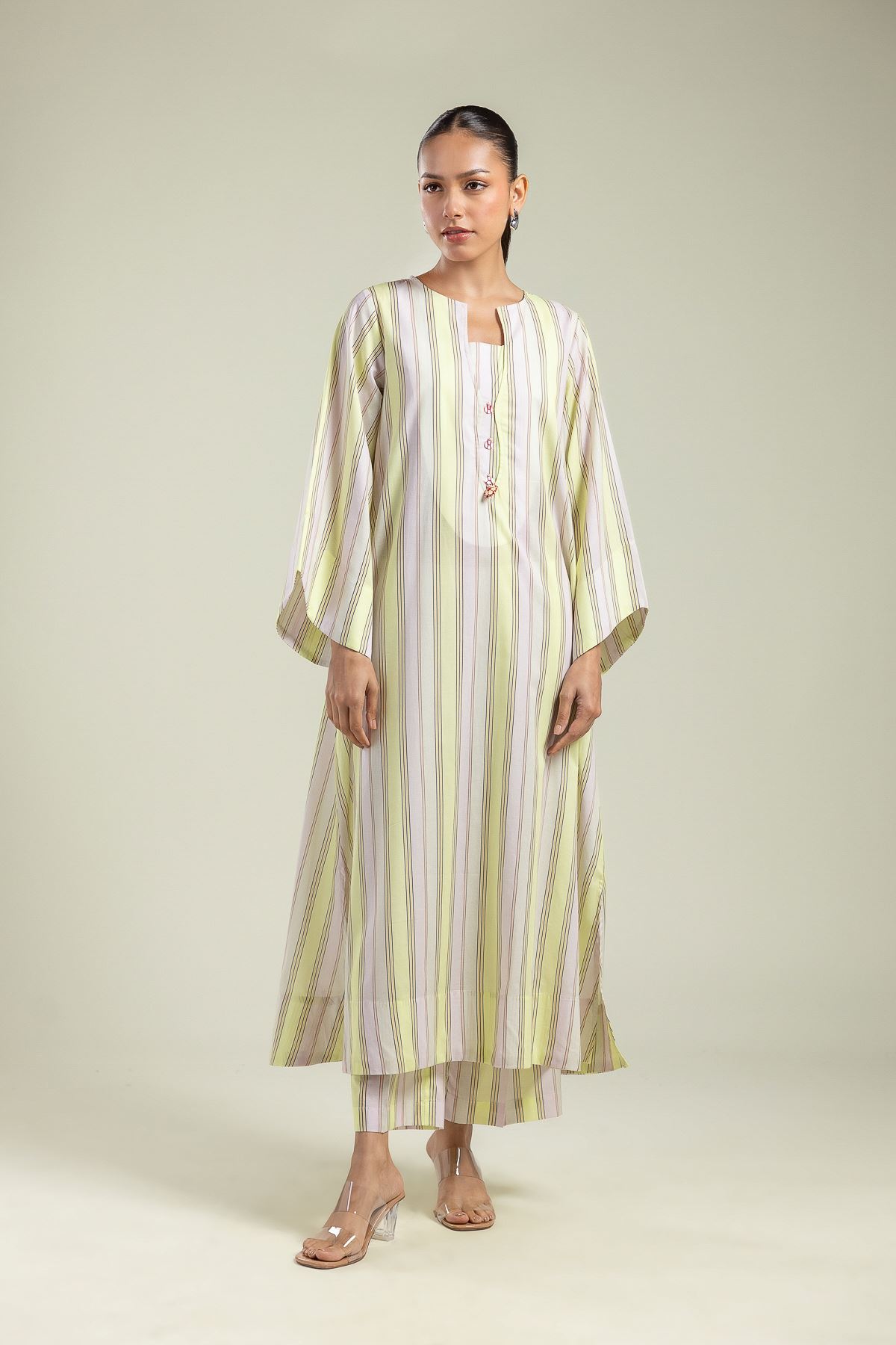 Printed Cambric Cambric Striped Pants - 26-01-1E5-09BB-VG