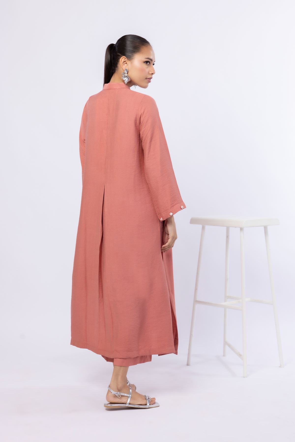 Dyed Cotton Vortex Wrinkle Kurta - 25-09-9S1-04TA-VG