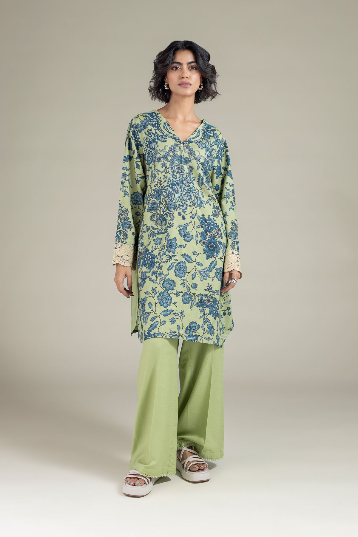 Dyed Raw Silk Pants - R-25-05E62-08TB-VG