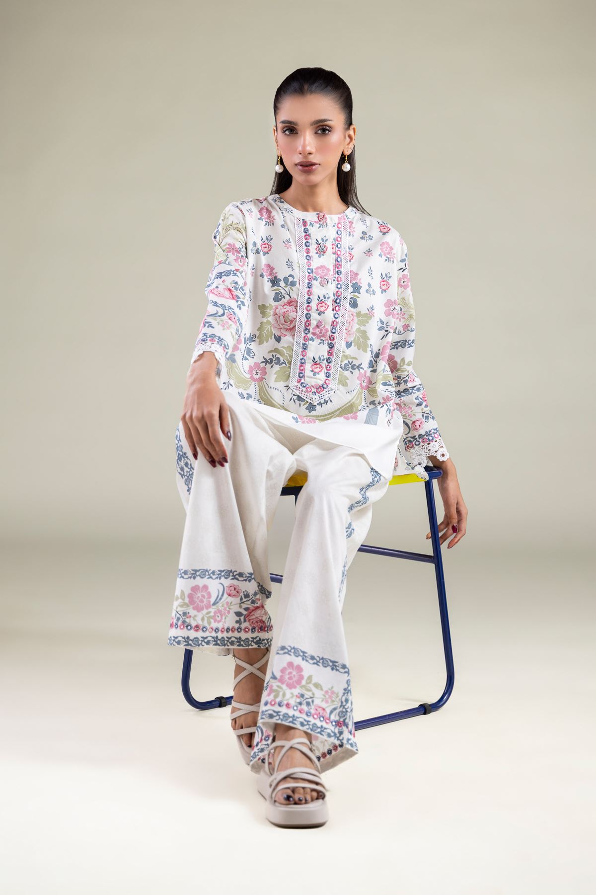 Embroidered Cambric Shirt - 6-26-102-A-C-VG