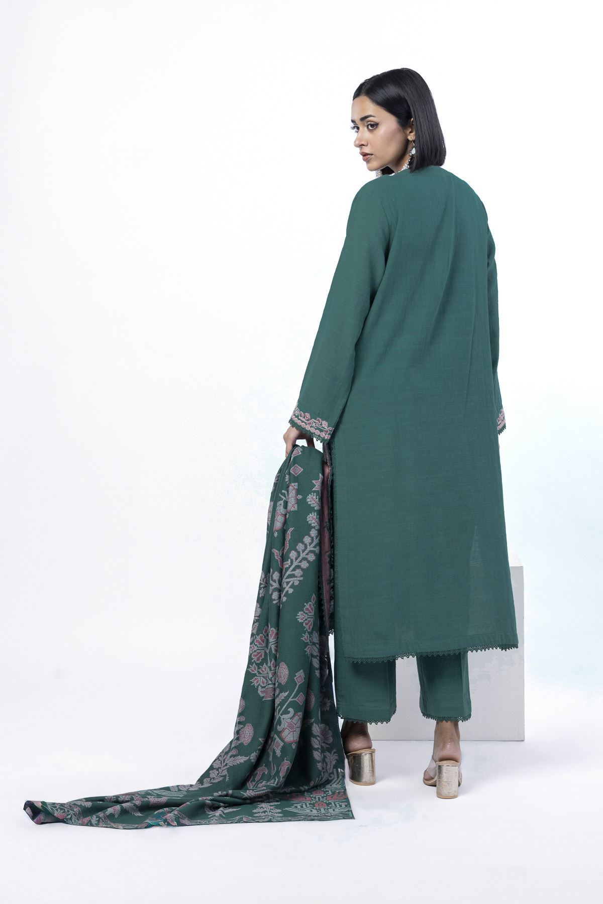 Embroidered Khaddar Tailored 3 Piece - LKN99AST-VG