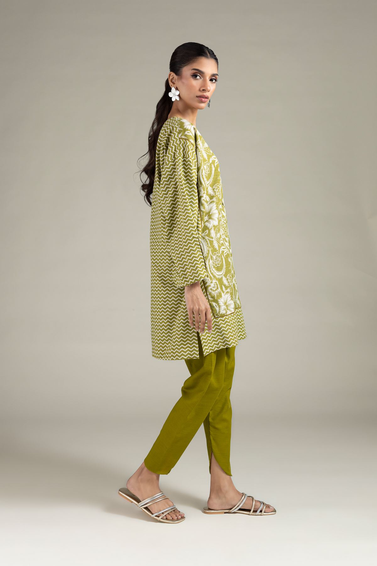 Dyed Khaddar Pants - 25-10-12E6-06TA-VG