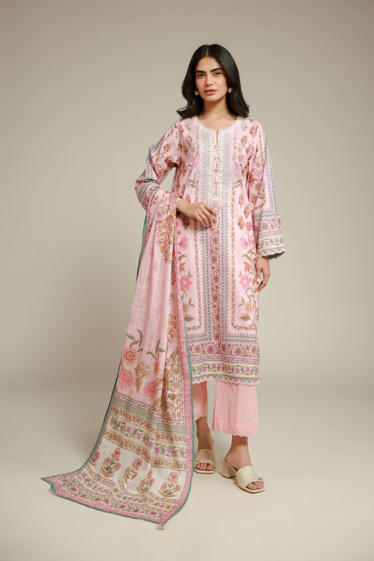 Embroidered Textured Lawn 3-Piece Tailored Lawn - T-A22-26-112FI2-VG