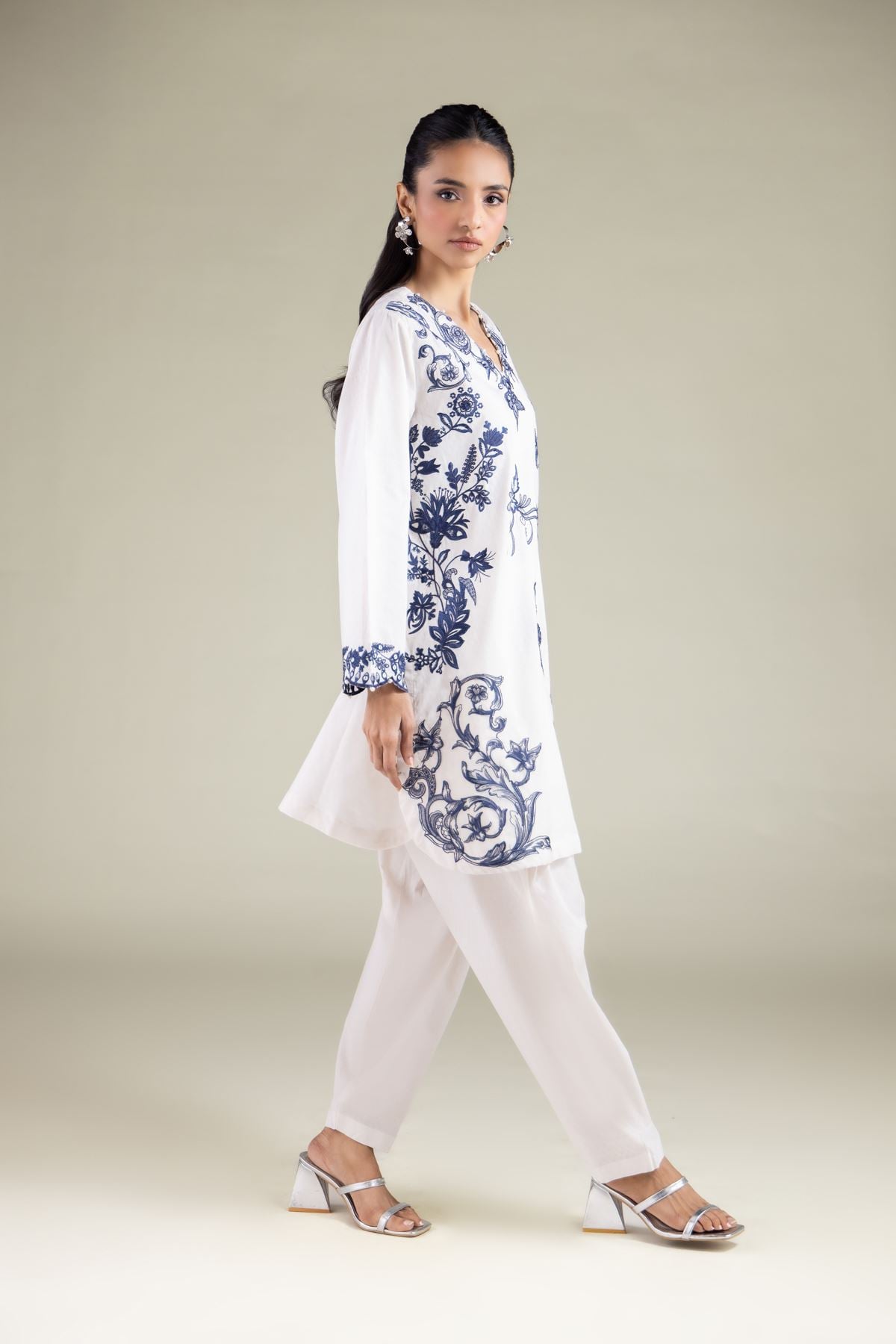 Embroidered Cotton Dobby Solid Summer Shalwar - 1-26-114-A-F-VG