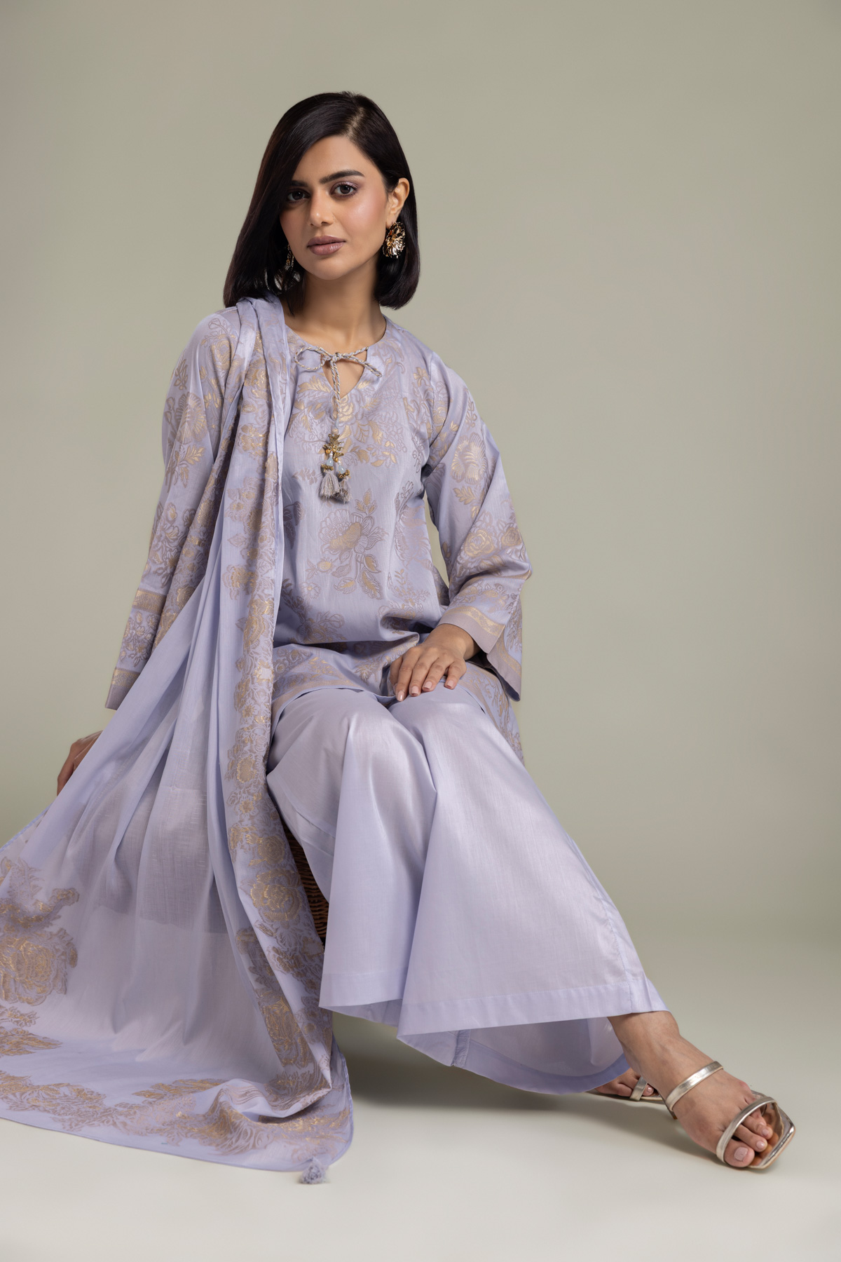 Dyed Jacquard Tailored 3-Piece Set - T-A33-26-203FH2-VG