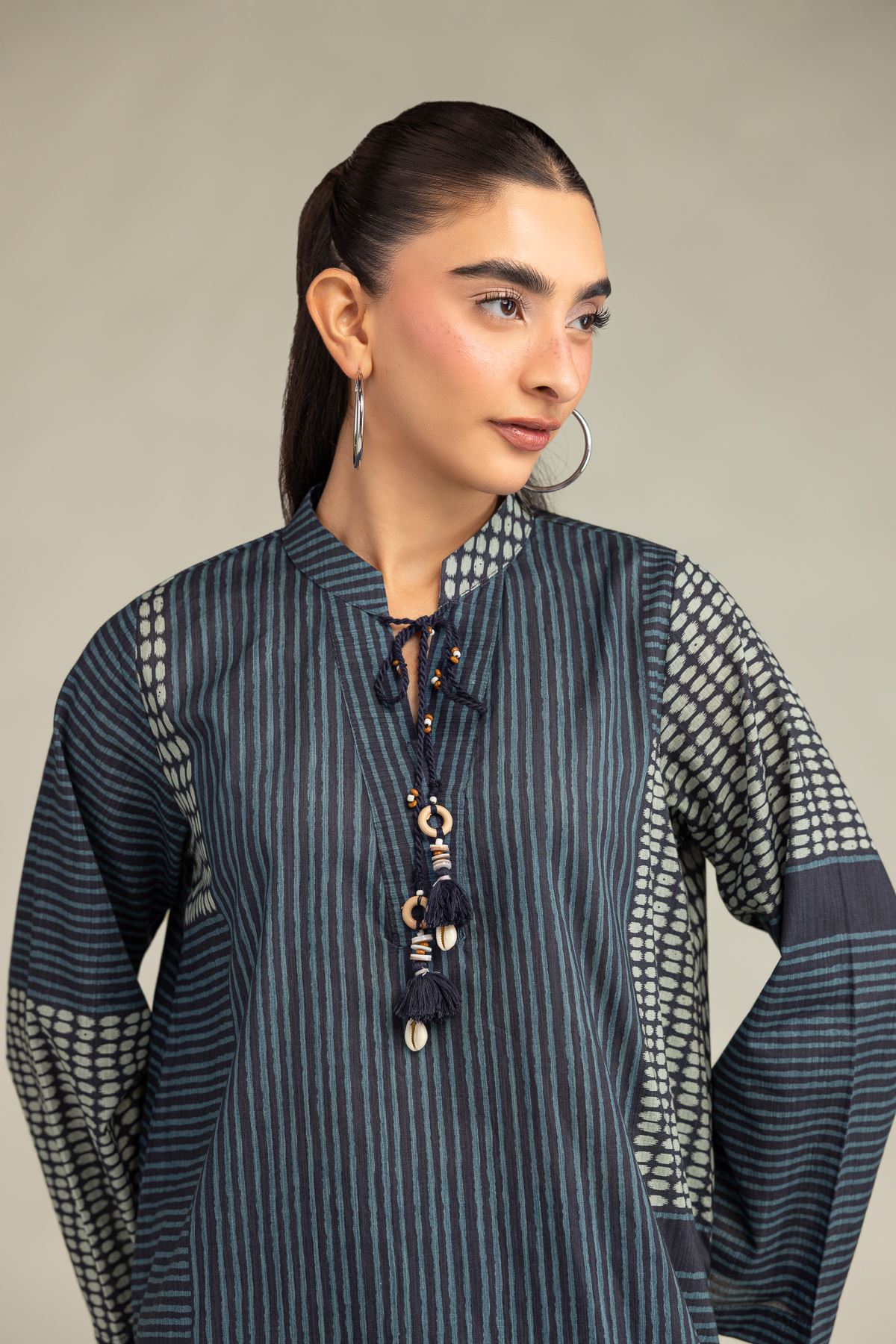 Printed Cambric Printed Cambric Kurta - 1-26-102-A-F-VG