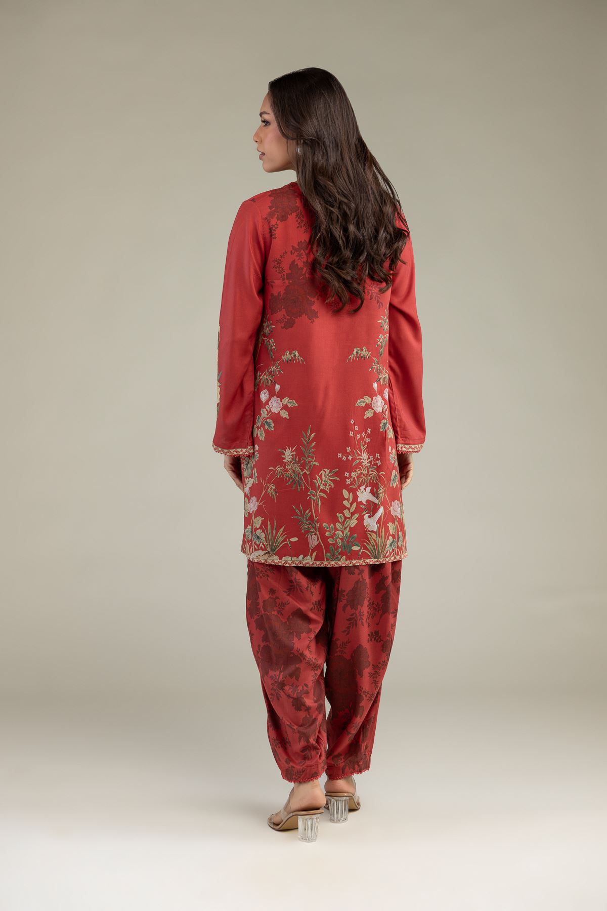 Printed Viscose Floral Printed Kurta - 1-26-224-B-E2-VG