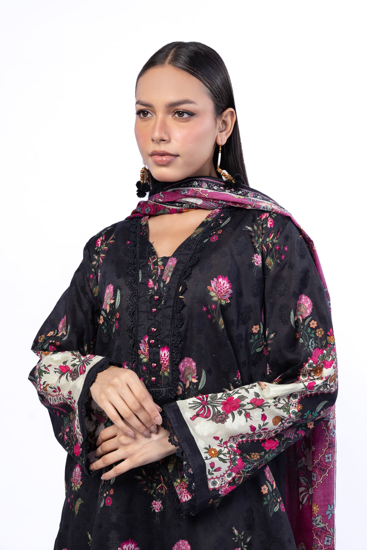 Printed Broshia Fabrics 3 Piece - A22-26-102FG1-VG