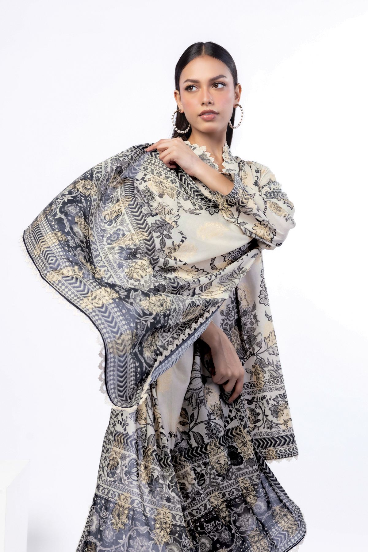 Printed Jacquard Tailored 3 Piece - T-A33-26-104FD1-VG