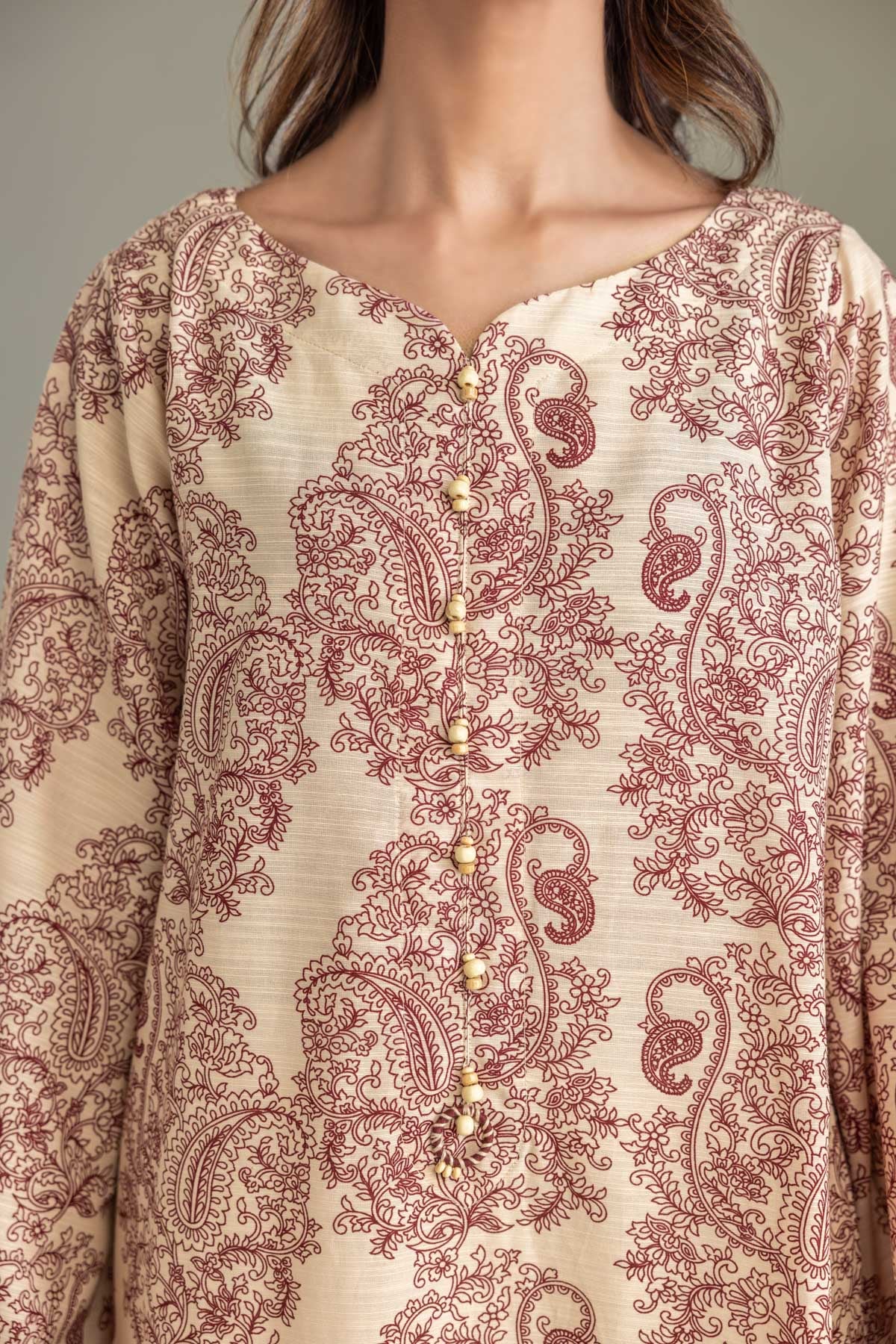 Printed Light Khaddar Tailored 1 Piece - 2-26-202-A-D-VG