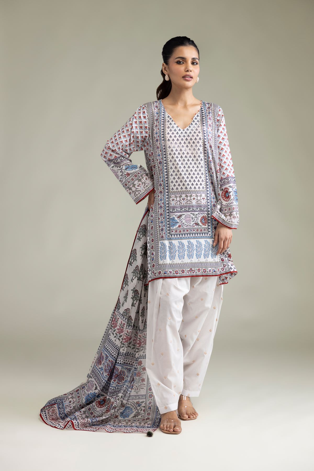 Embroidered Lawn Lawn Tailored 3-Piece - 2-26-301-B-F1-VG
