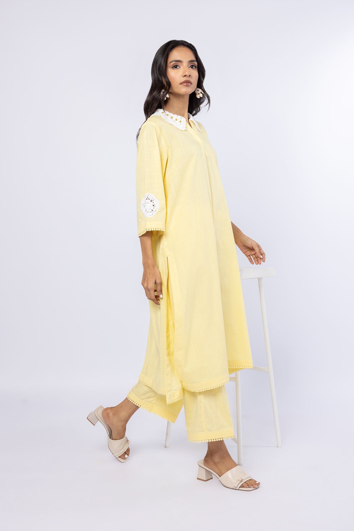 Dyed Crosshatch Poplin Pants - 25-02K1-01BAB-VG