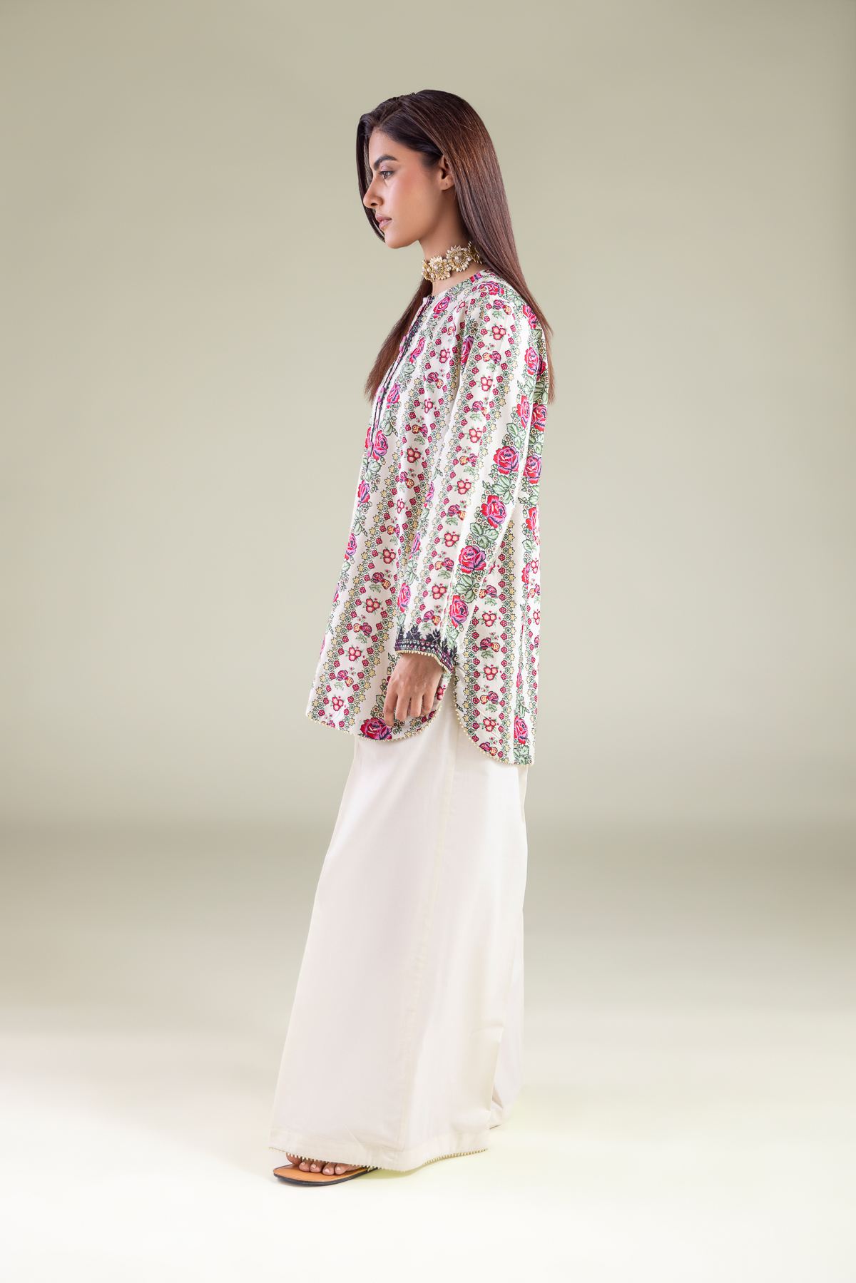 Embroidered Cambric Pants - 1-26-122-A-G-VG