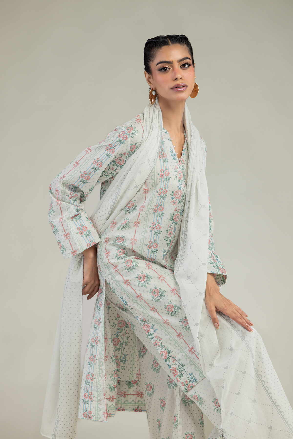 Printed Lawn Lawn Dupatta - 1-26-236-A-A1-VG