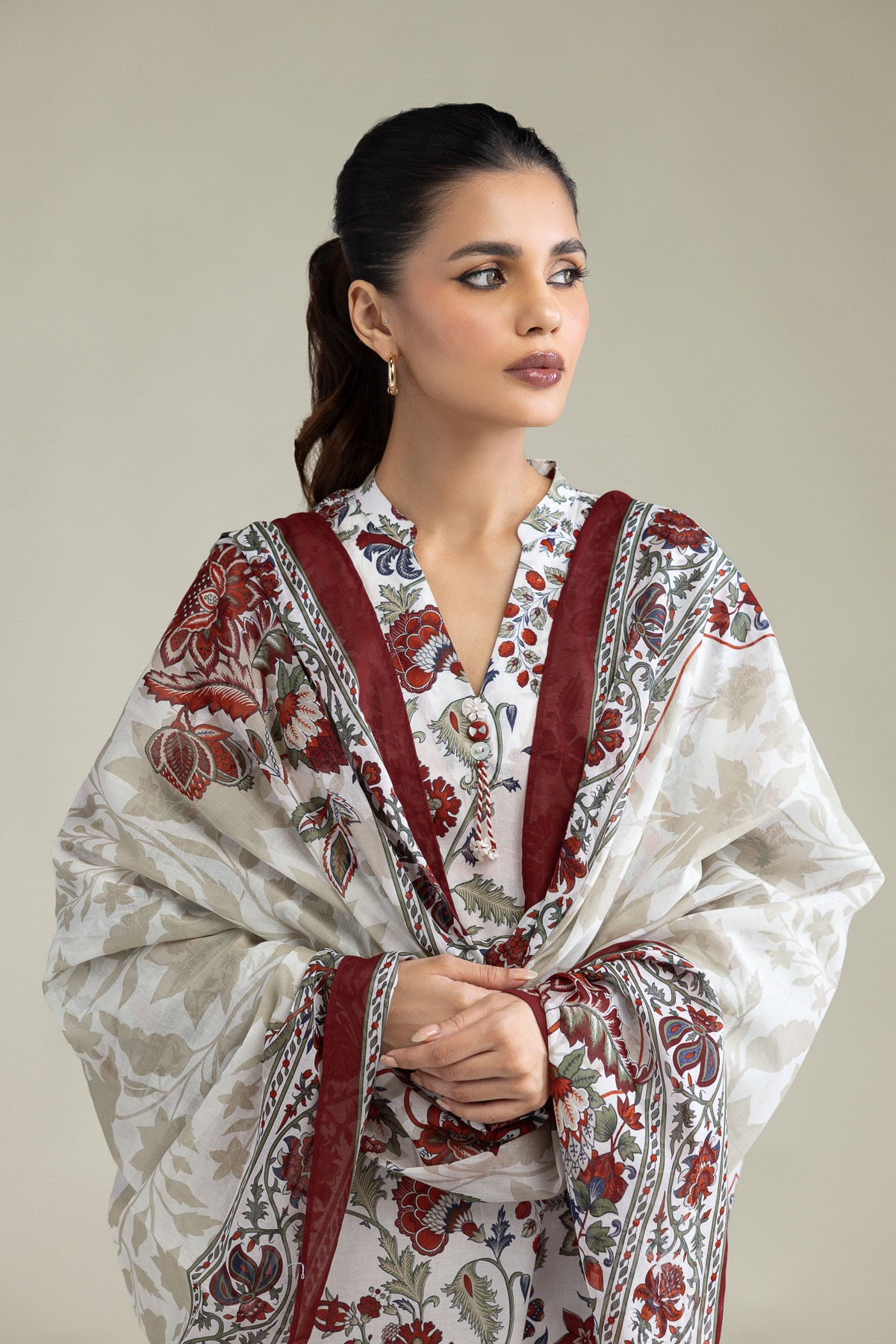 Embroidered Lawn Fabrics 3 Piece - 1-26-102-A-F-VG