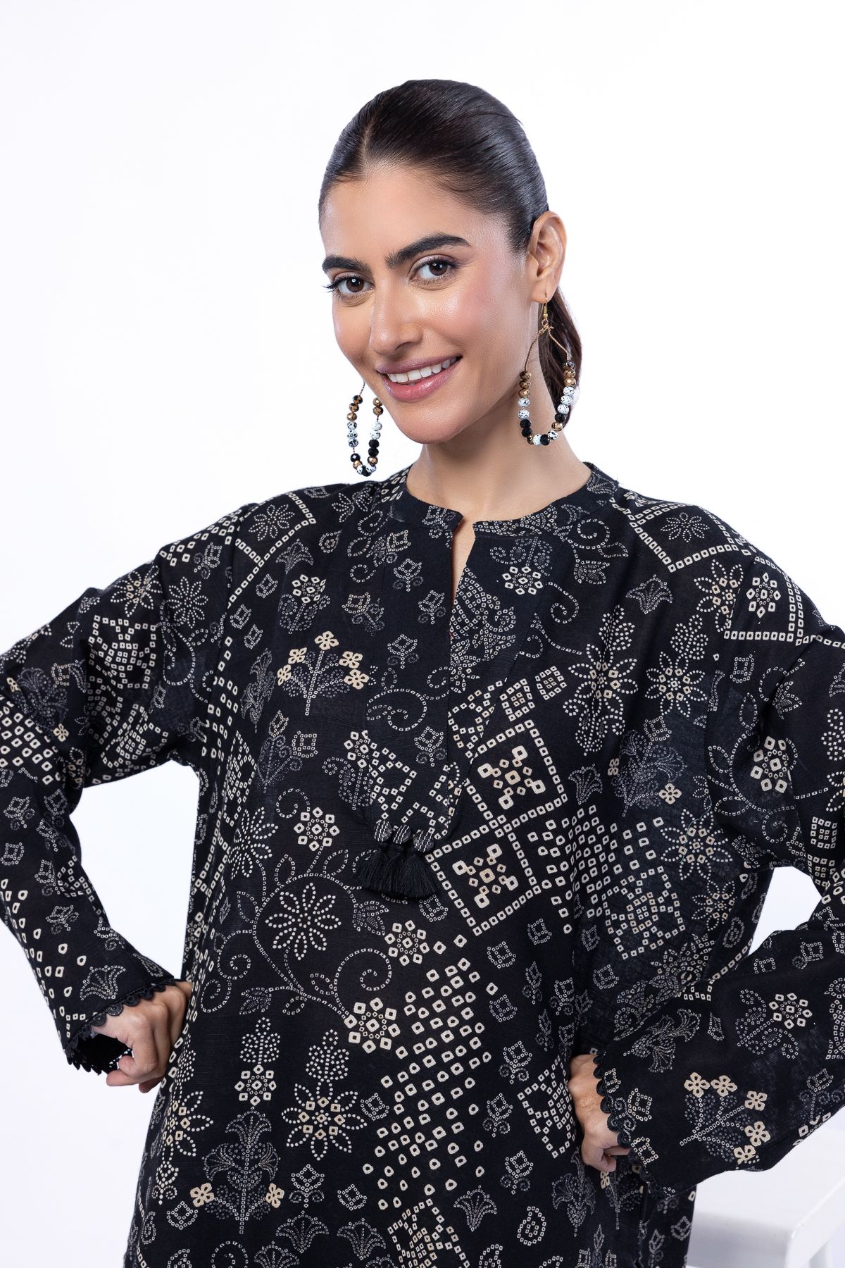Printed Khaddar Fabrics 2 Piece | Top and Bottom - MT23A-VG