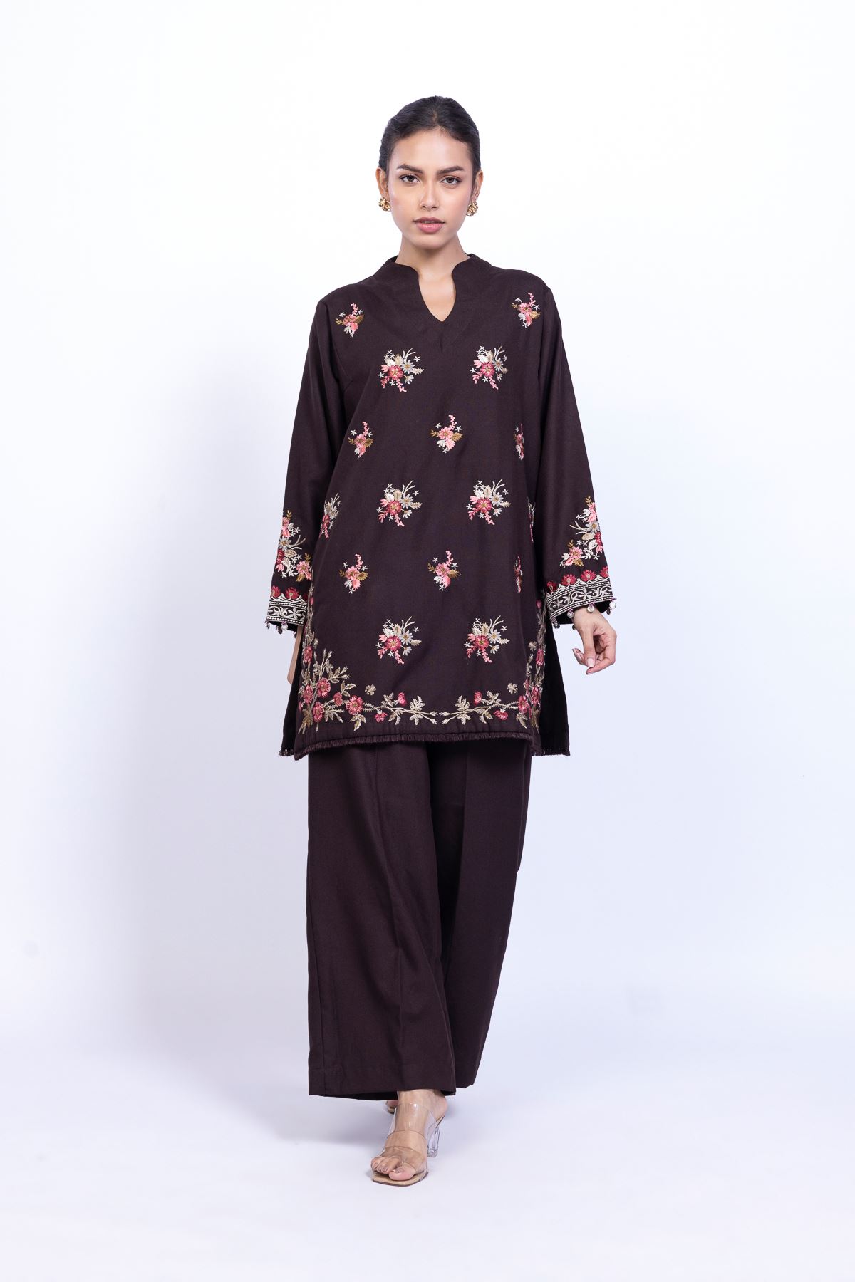 Embroidered Heavy Blended Viscose Kurta - 25-09-11E2-08TA-VG