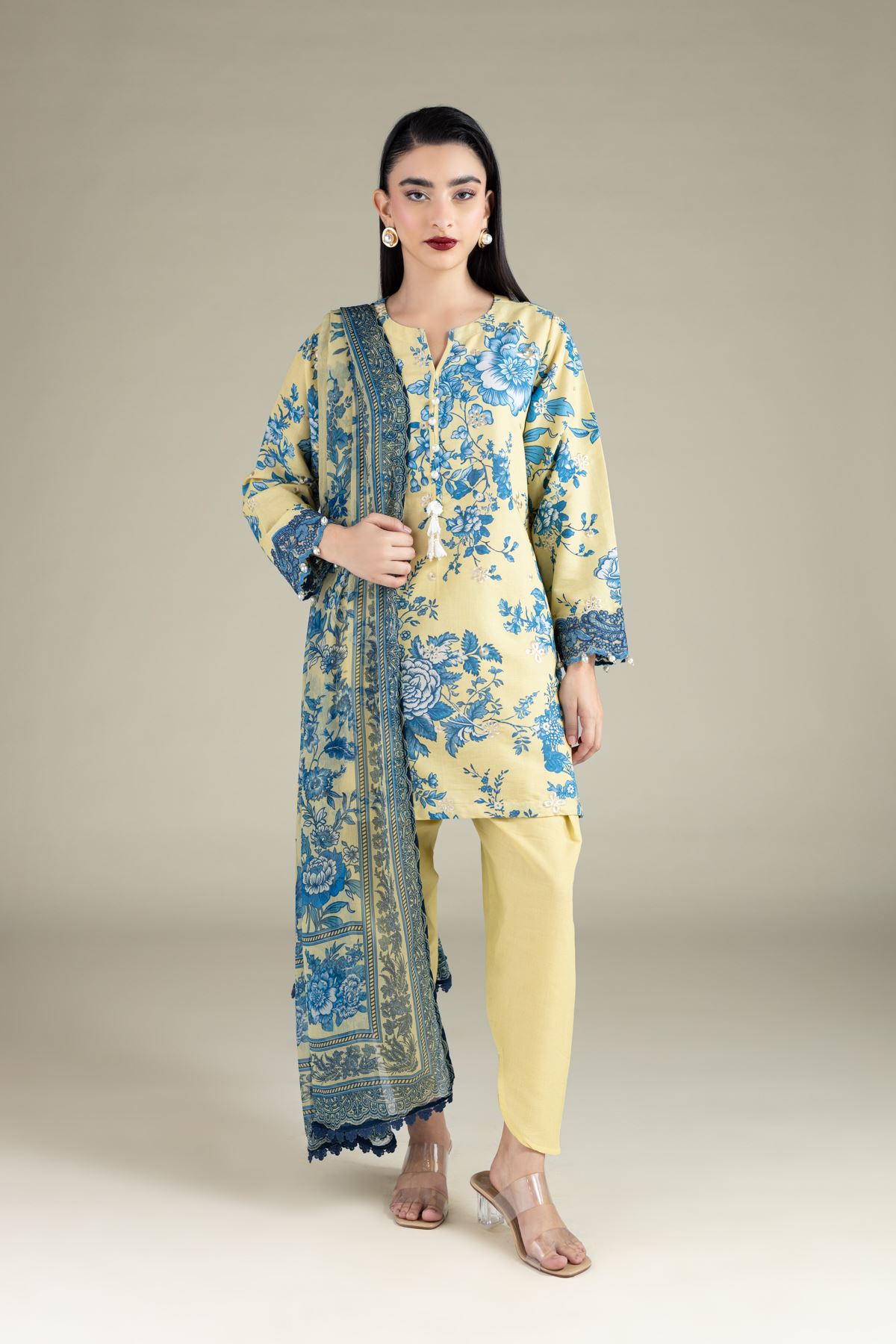 Printed Chiffon Dupatta - 1-26-112-A-A-VG