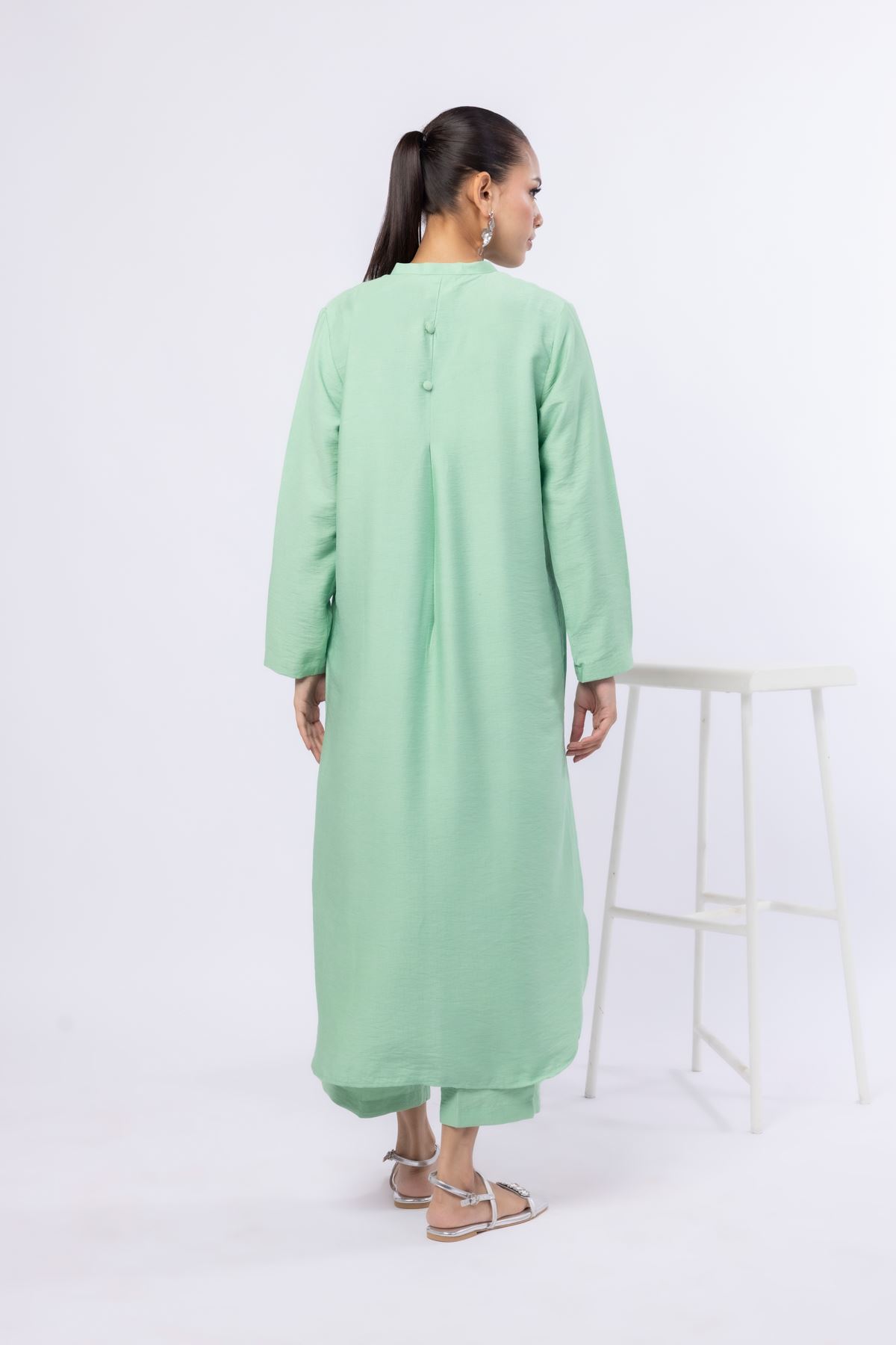 Dyed Cotton Vortex Wrinkle Kurta - 25-09-10E1-09TB-VG