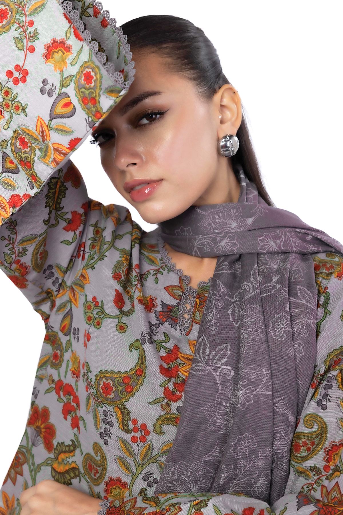 Printed Khaddar Tailored 3 Piece - KN31AST-VG