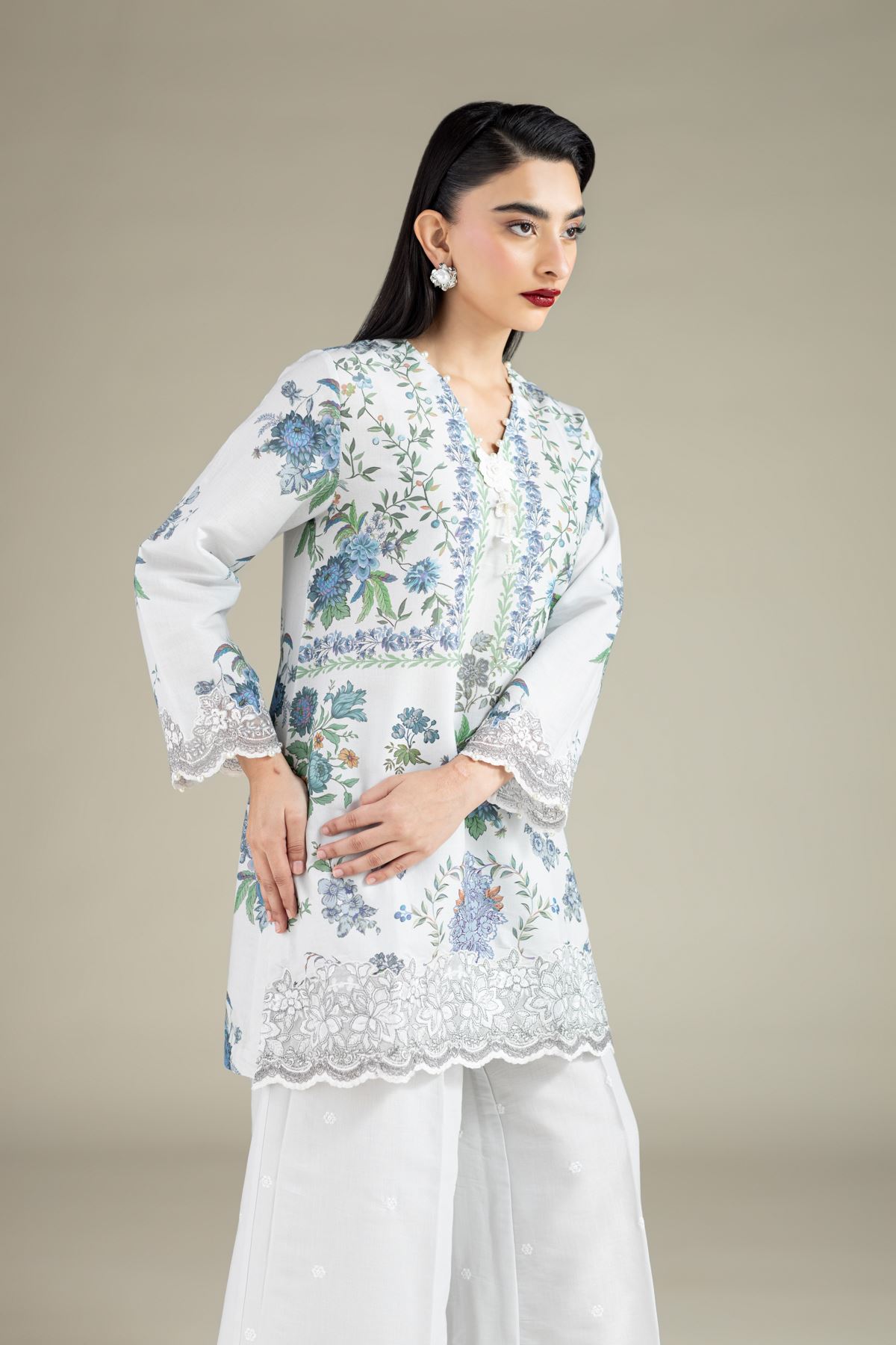 Embroidered Mesuri Kurta - 25-12-12S4-12TA-VG