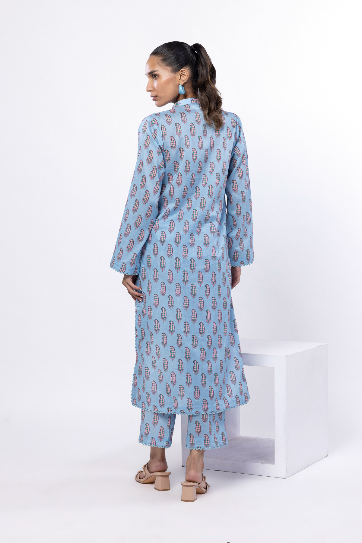Printed Lawn Fabrics 2 Piece | Top and Bottom - KRN02A-VG