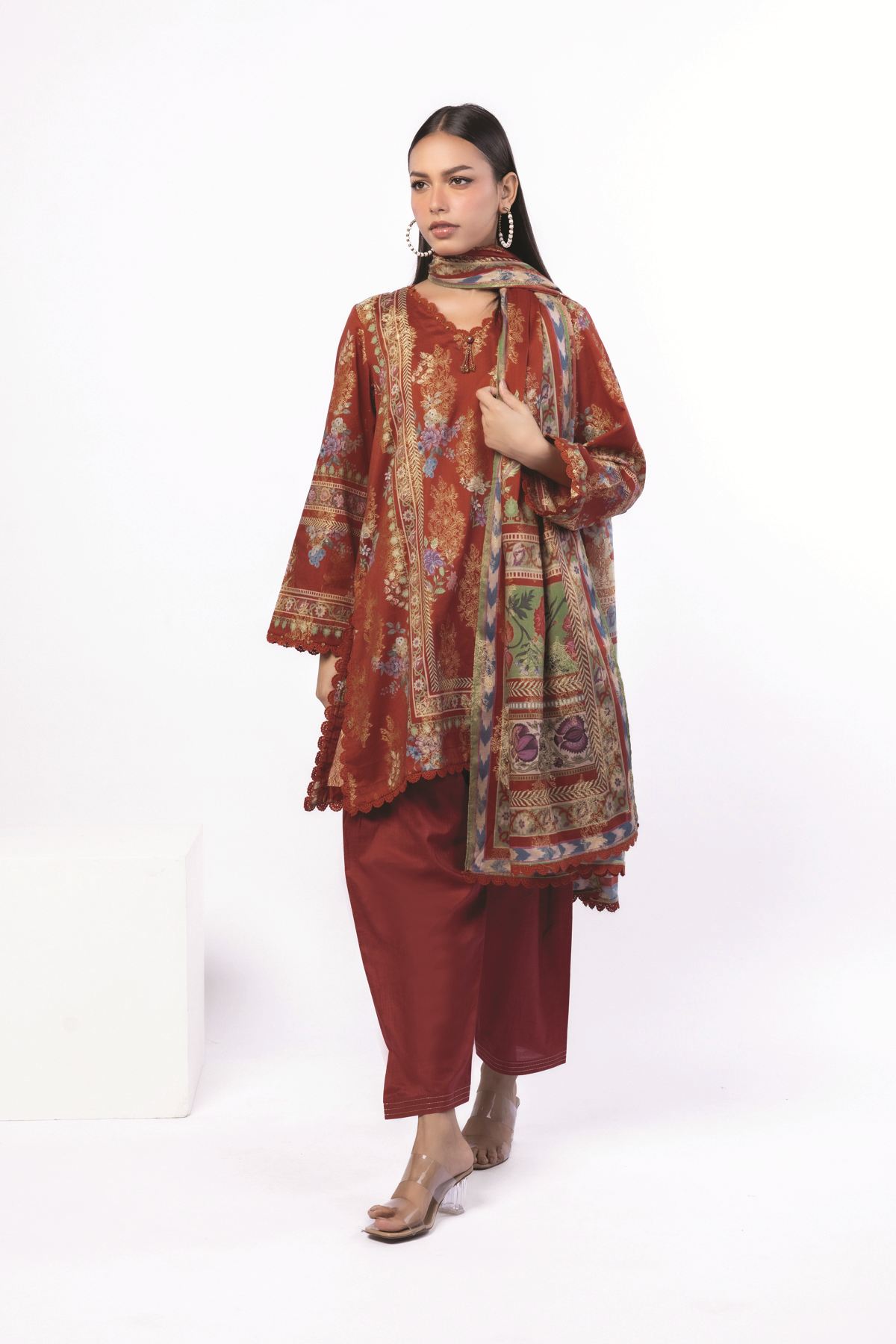 Printed Jacquard Tailored 3 Piece - T-A33-26-106FA-VG
