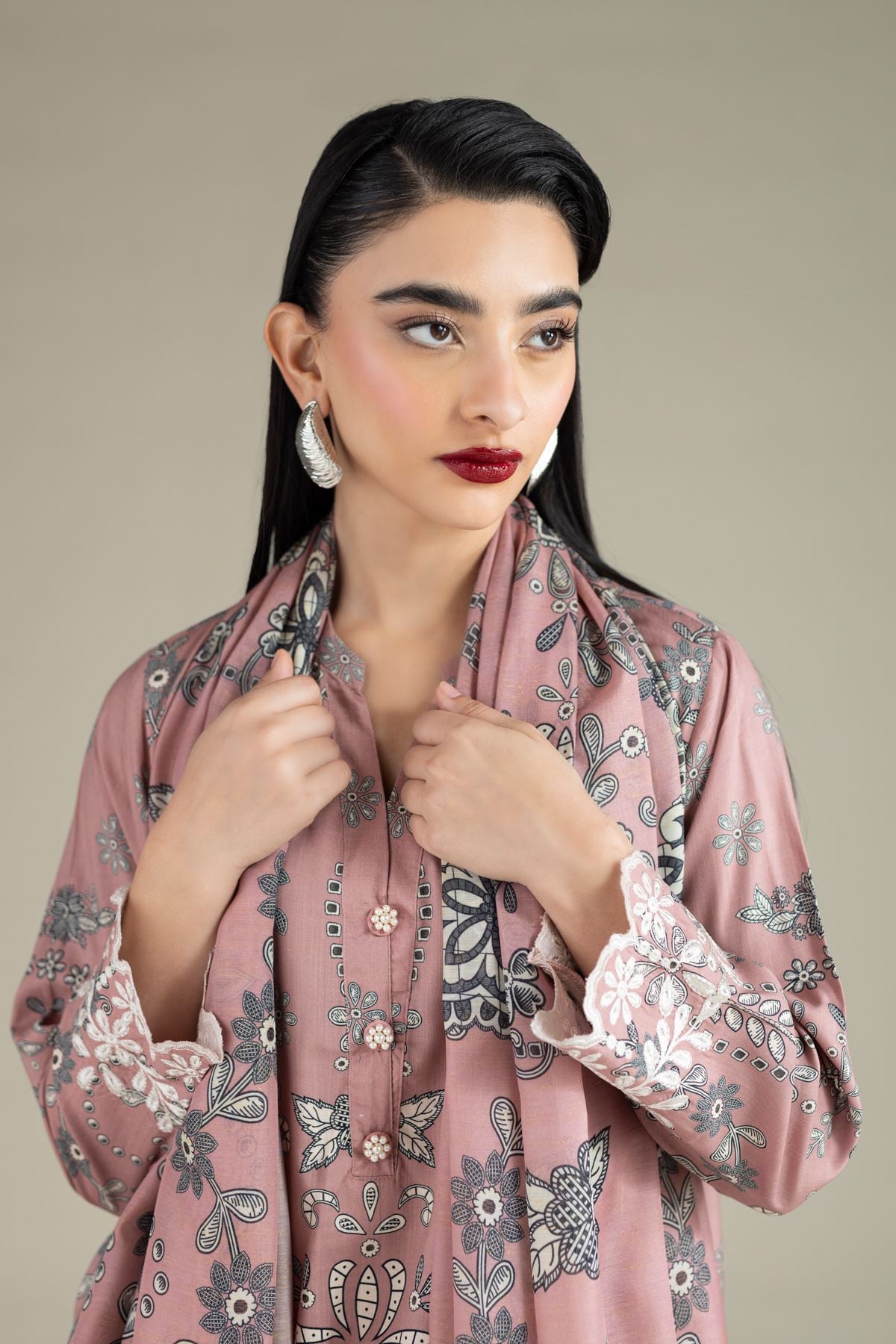 Printed Mesuri Dupatta - 25-04E43-02BA-VG