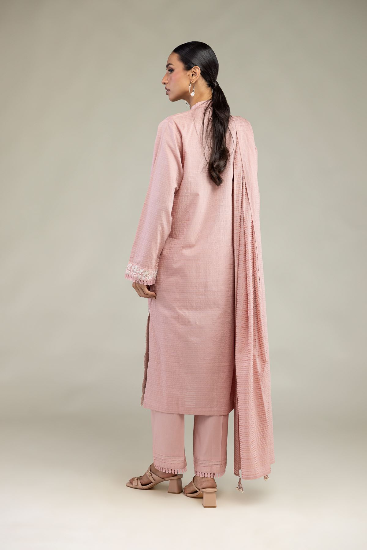 Embroidered Messuri Dobby Messuri Tailored 3-Piece - T-CHD09B-R-VG