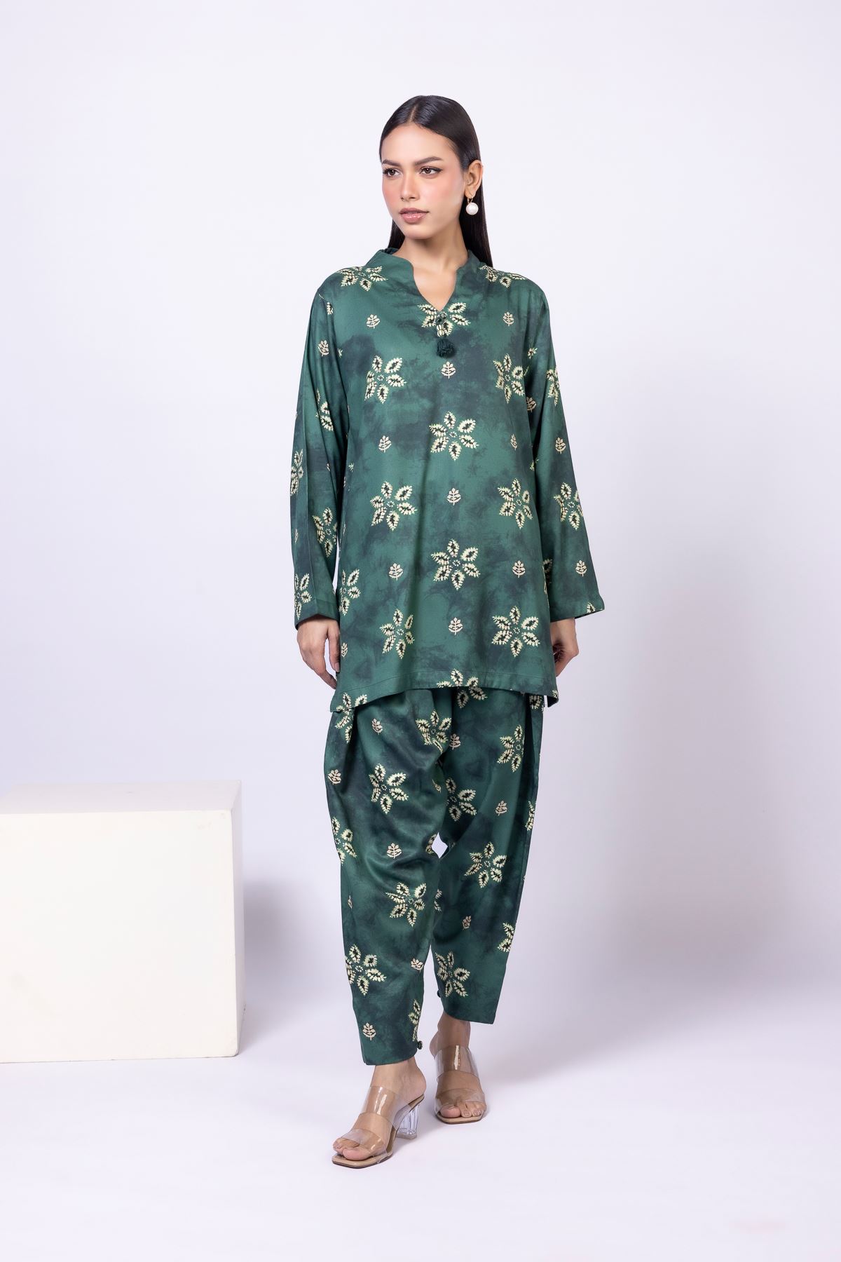 Printed Marina Kurta - 25-09-11E3-07TA-VG