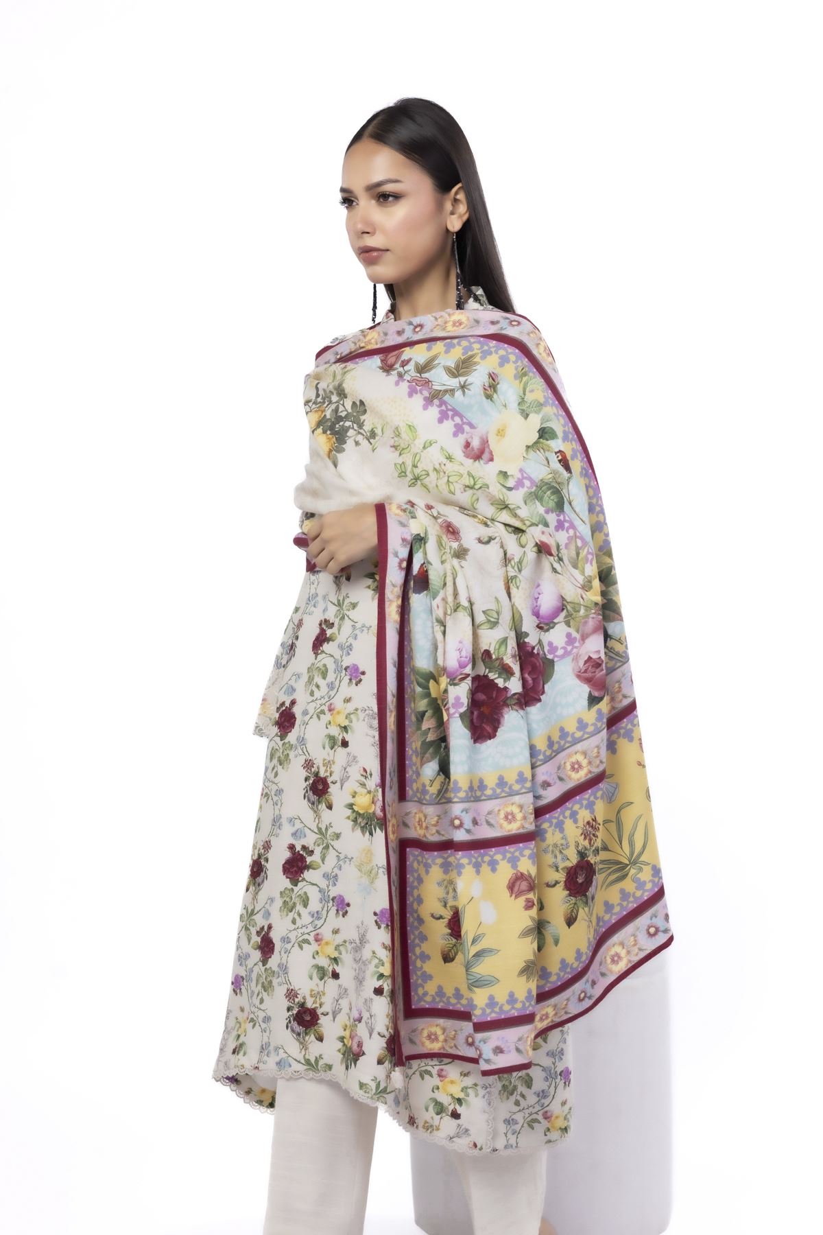 Embroidered Blended Khaddar Fabrics 3 Piece - 1001910727
