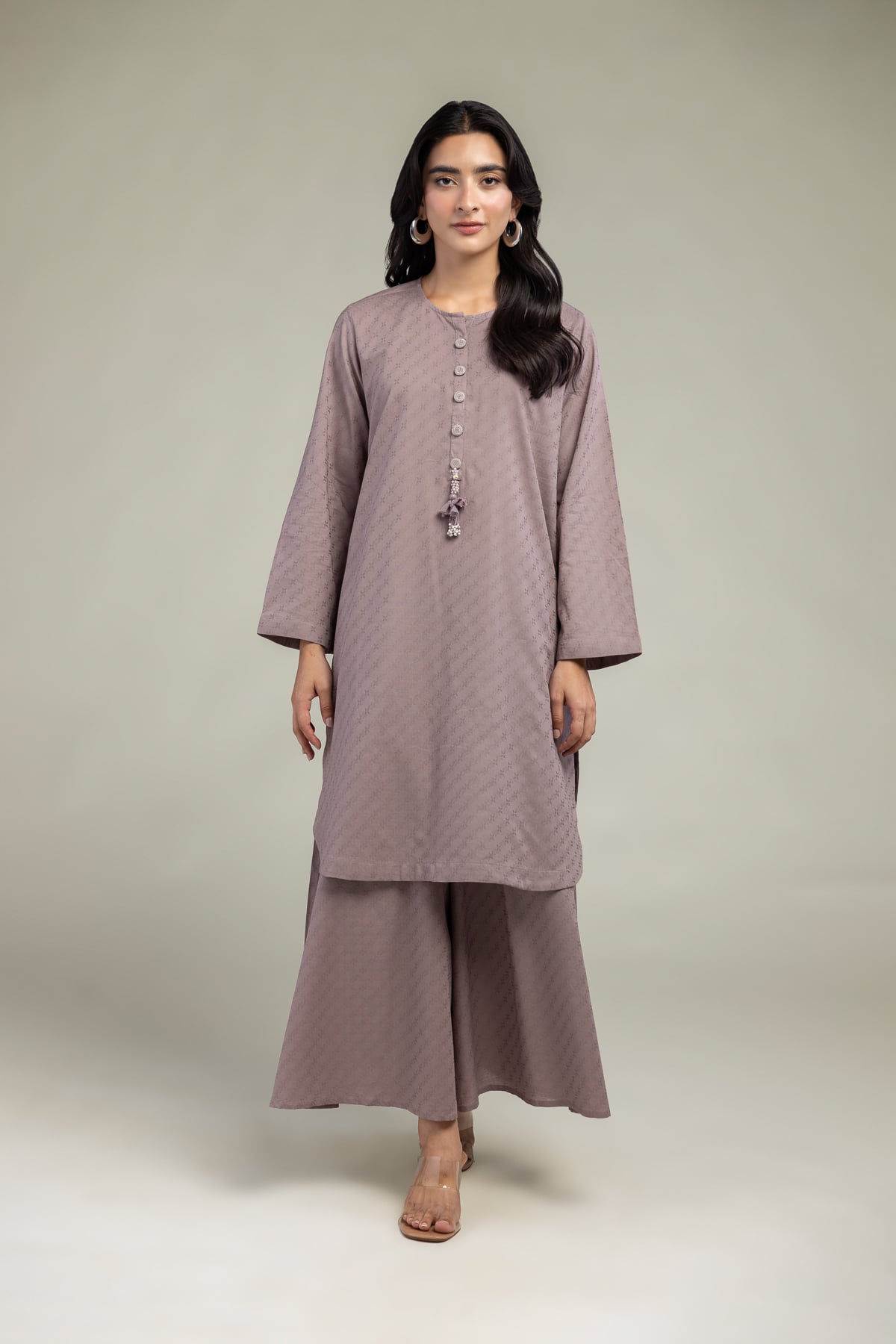 Dyed Cotton Dobby Solid Cotton Pants - 1-26-250-B-H1-VG