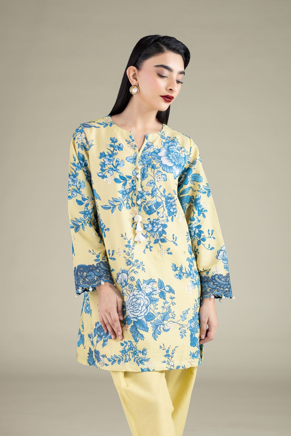 Embroidered Mesuri Kurta - 25-12-12S4-12TA-VG