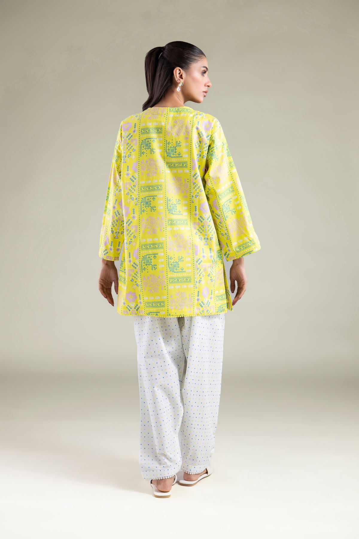 Printed Cotton Dobby Kurta - 25-00-X2-08TB-VG